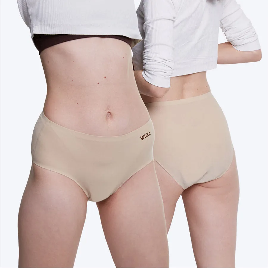 2 WUKA Stretch Seamless Midi Brief Heavy Light Nude