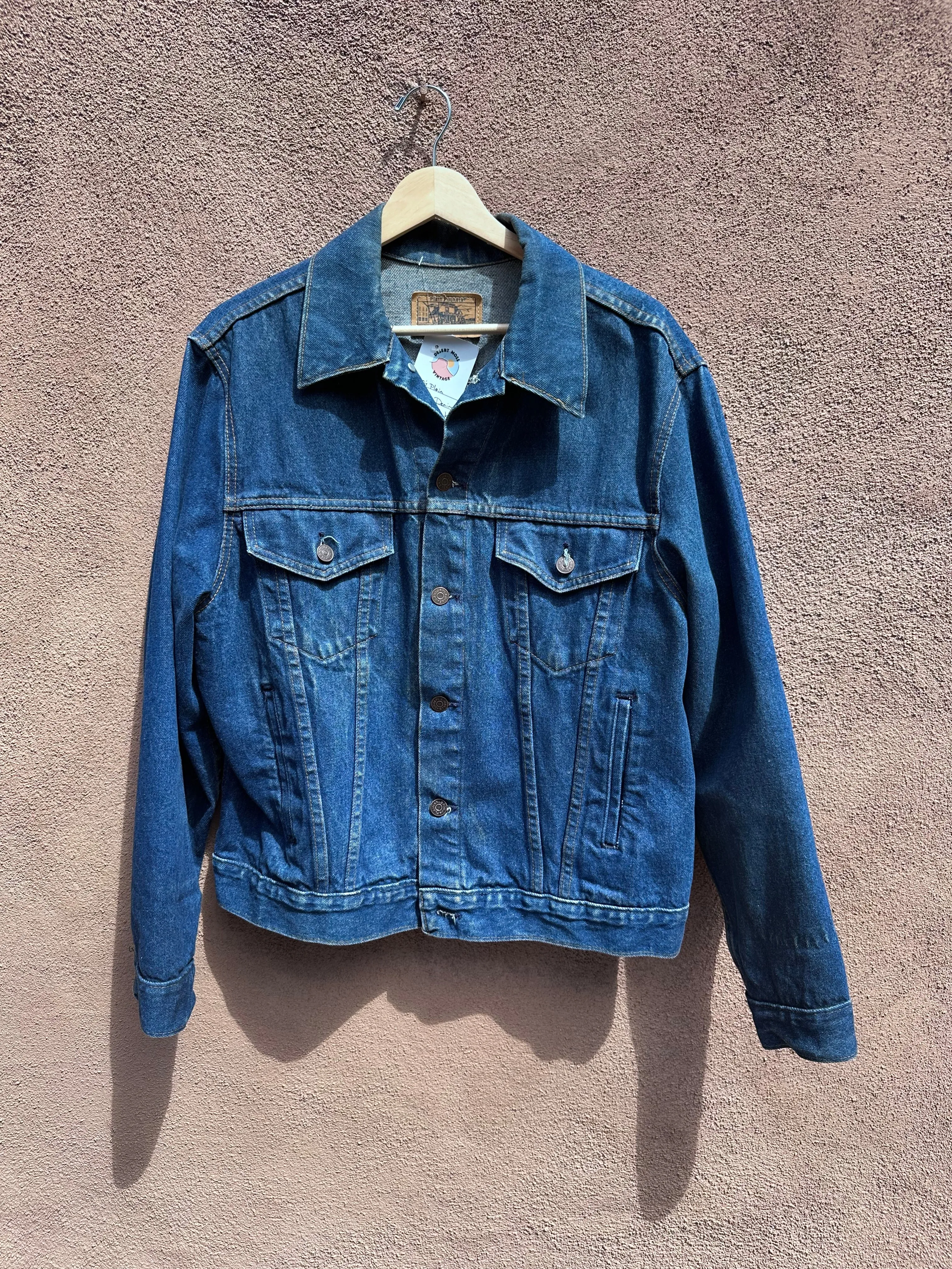 80's Plain Pockets Denim Trucker Jacket