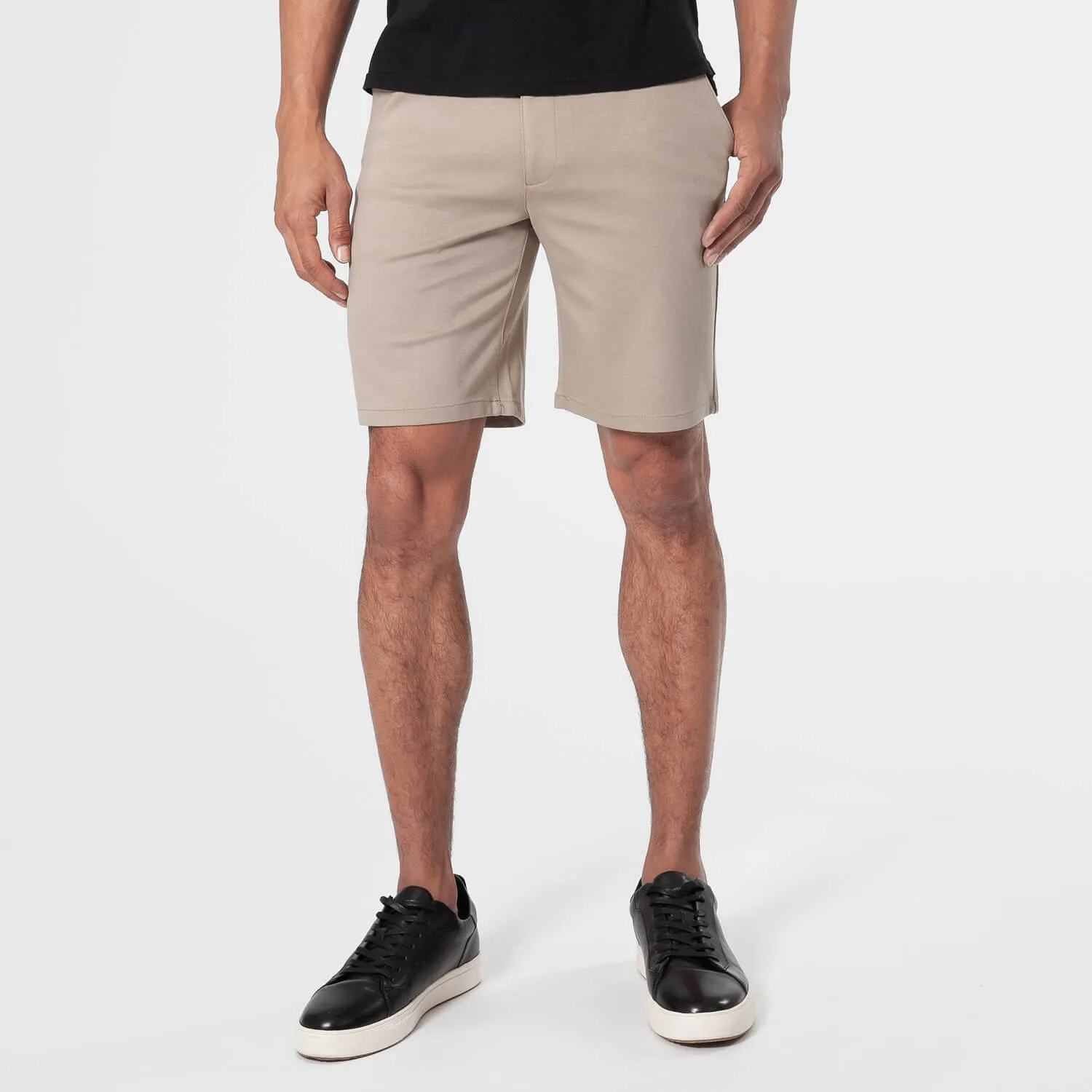 9" Khaki Comfort Knit Chino Shorts 2-Pack