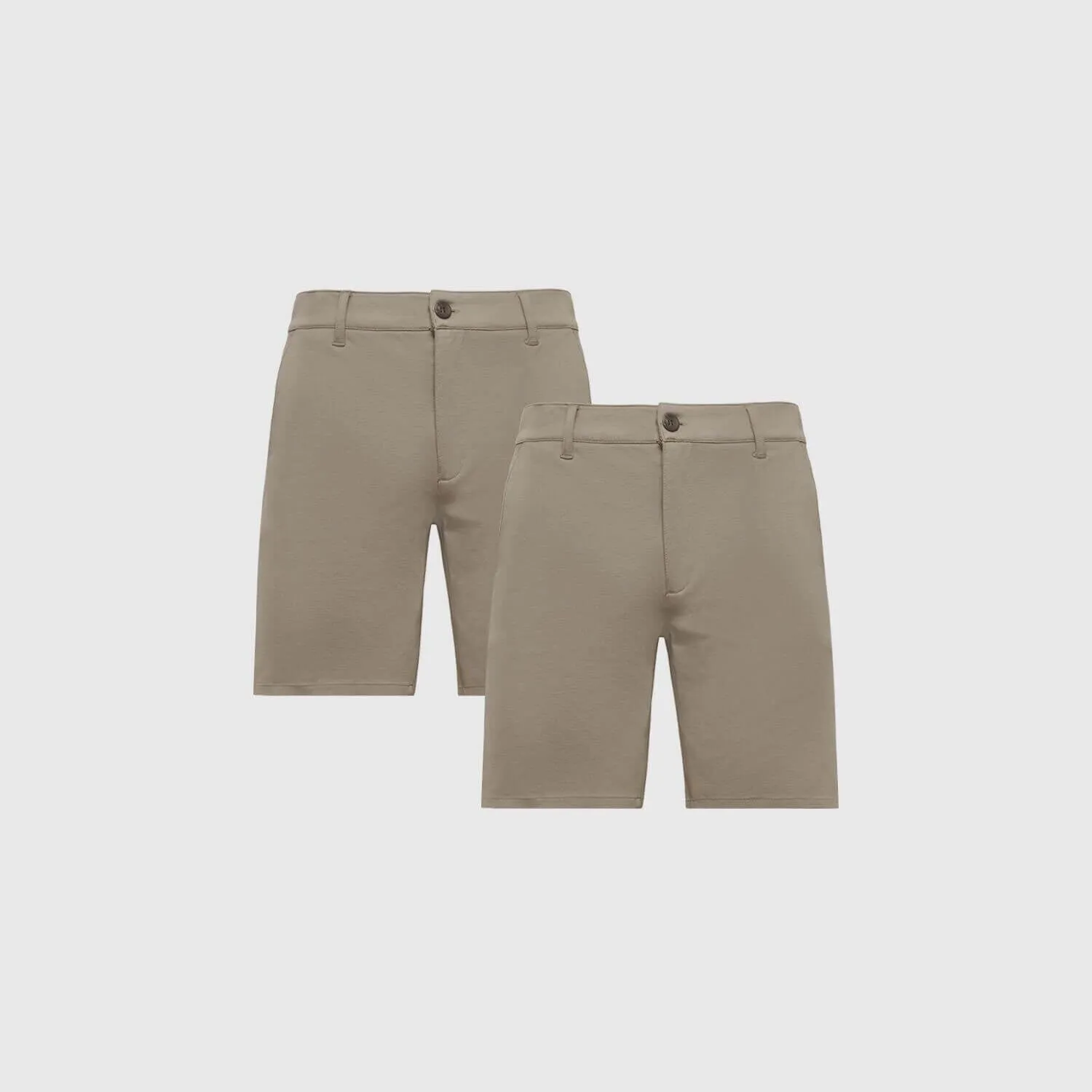 9" Khaki Comfort Knit Chino Shorts 2-Pack