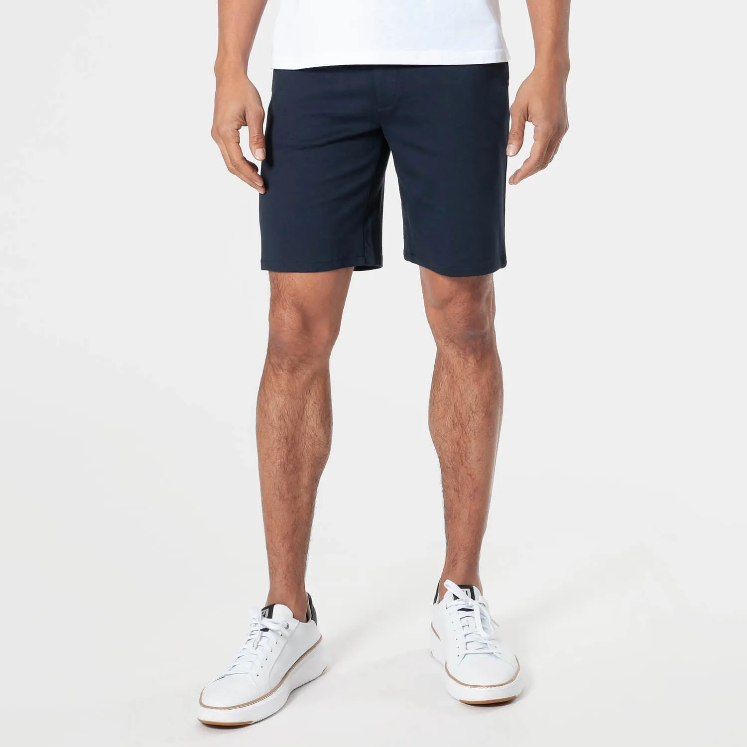 9" Navy Comfort Knit Chino Shorts