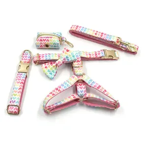 Advanced Custom Love Pattern Pet Collar Leash Harnesses | Personalized Dog ID collar