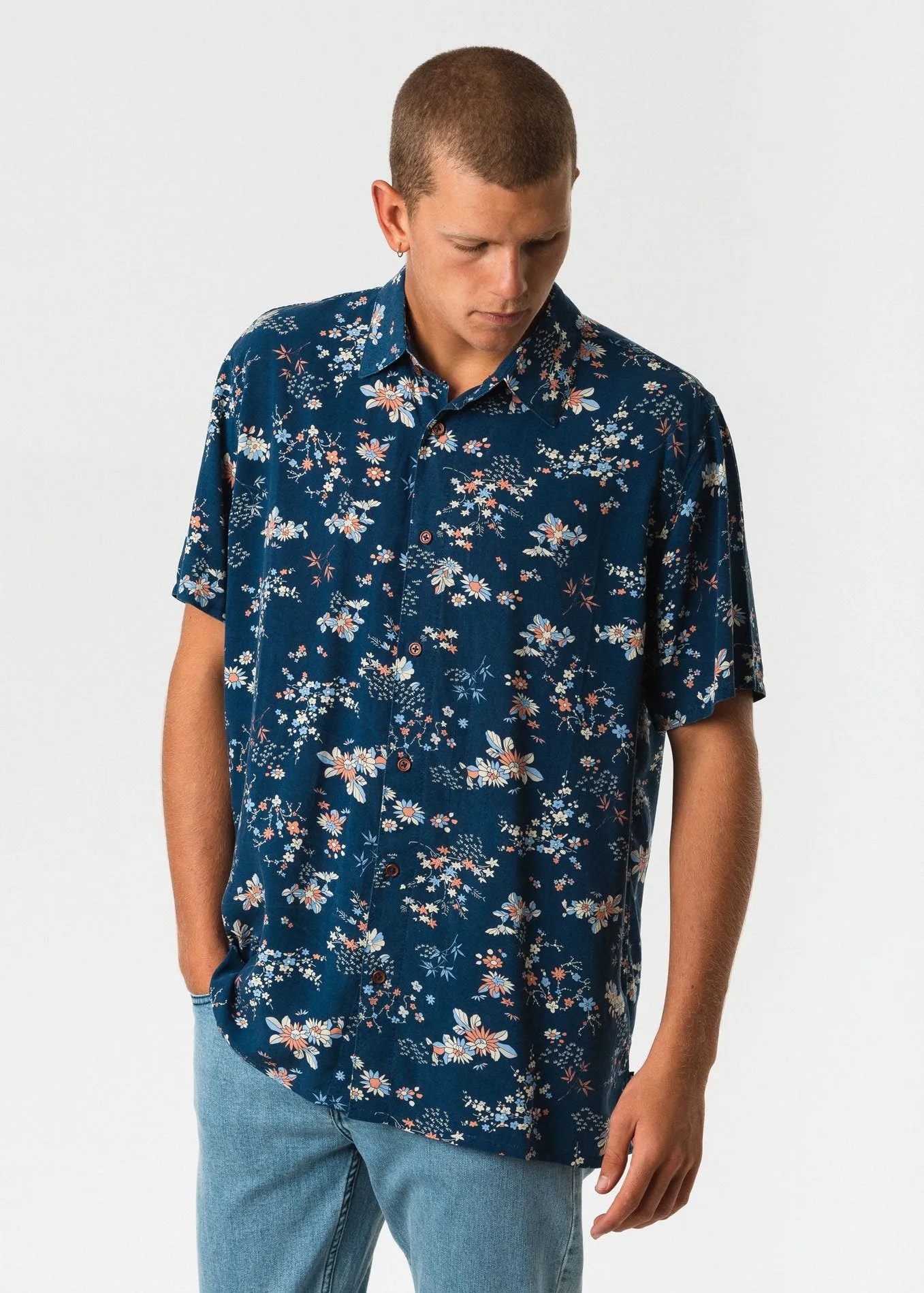 Afends Mens Culture Wave  - Short Sleeve Shirt