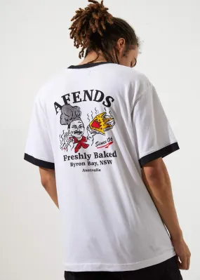 Afends Mens Freshly Baked  - Retro Fit Ringer Tee