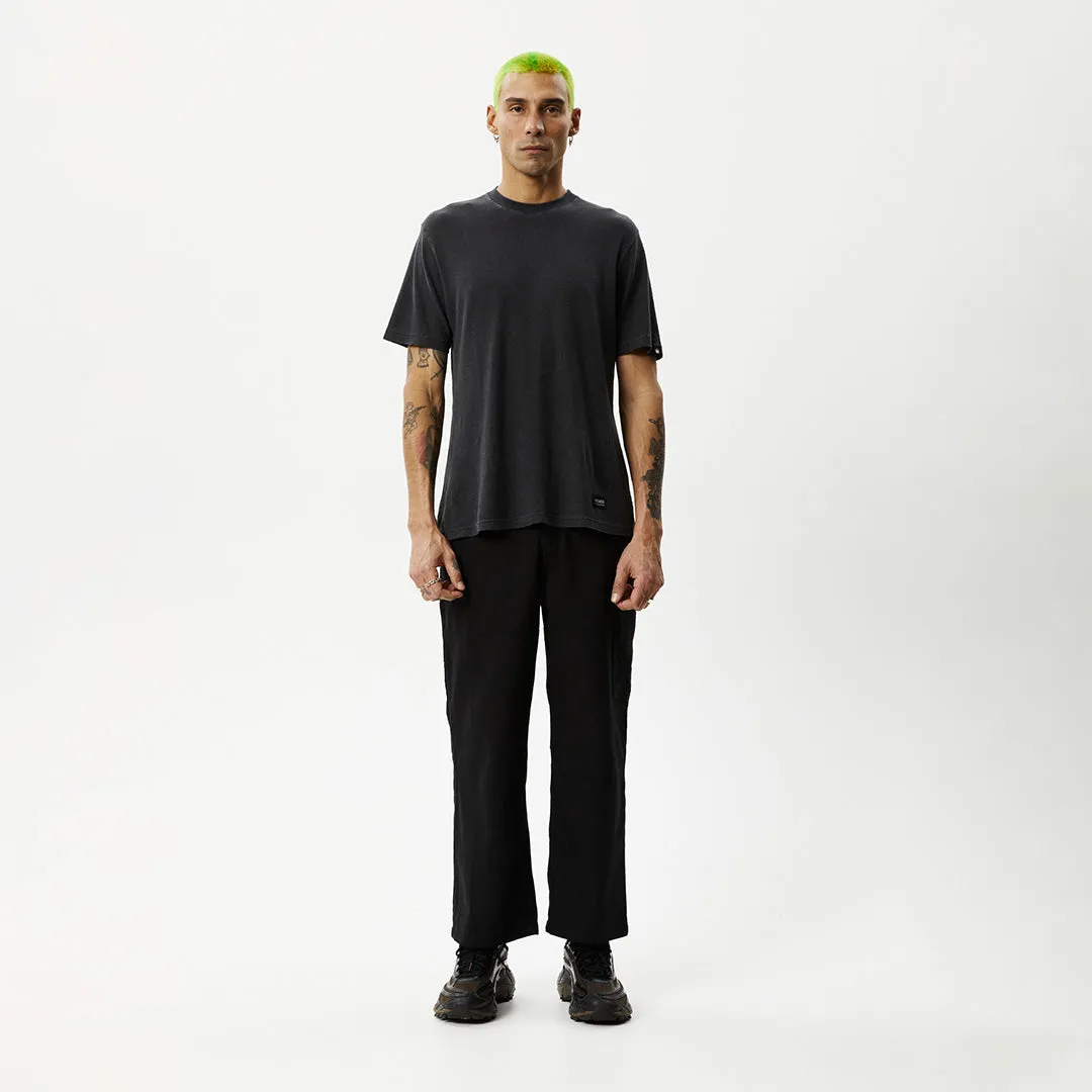 AFENDS Mens Richmond - Baggy Carpenter Pants - Black