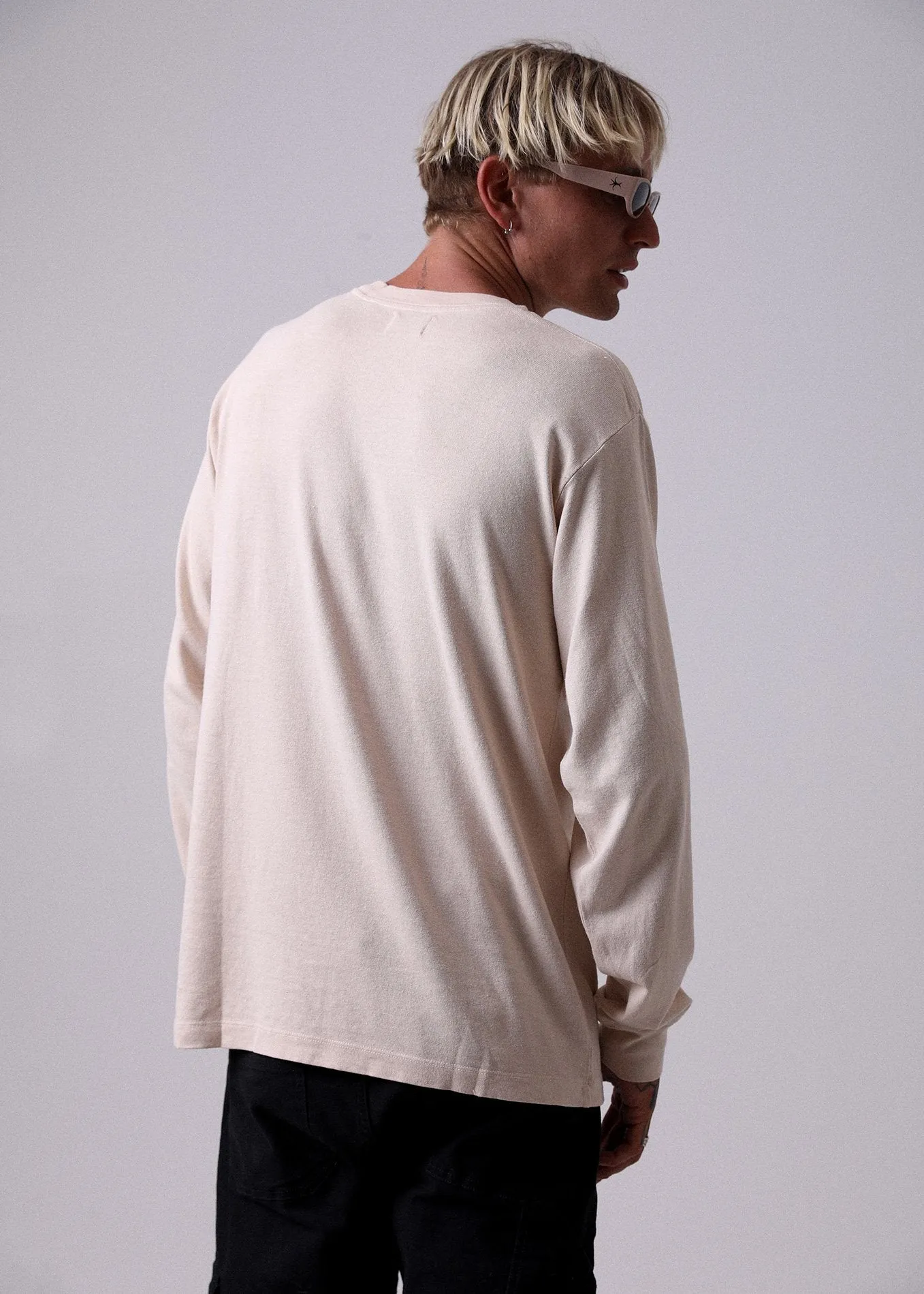 Afends Mens Standard Issue - Heavy Weight Hemp Long Sleeve Tee