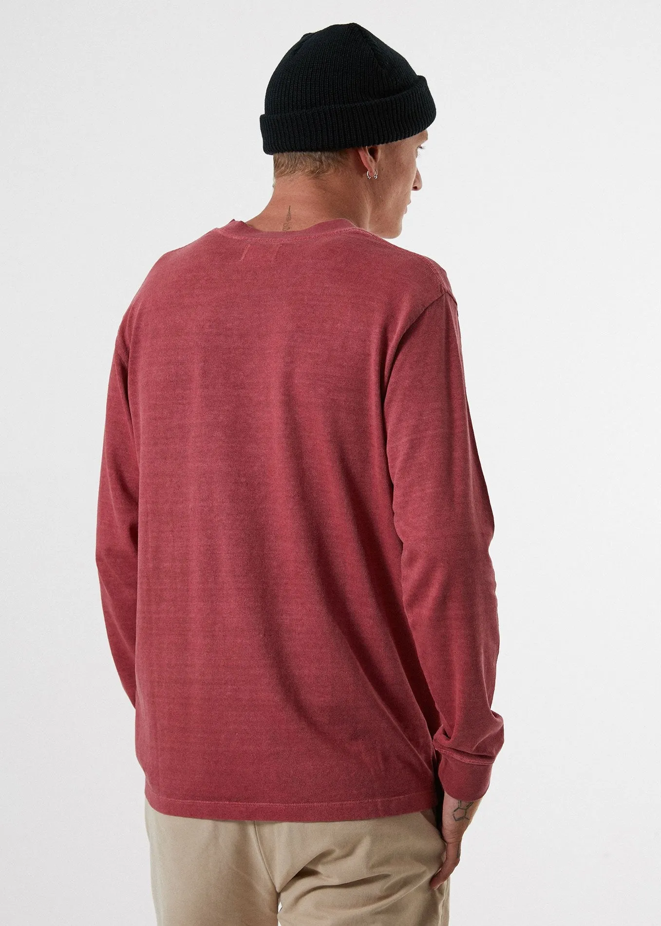 Afends Mens Standard Issue - Heavy Weight Hemp Long Sleeve Tee