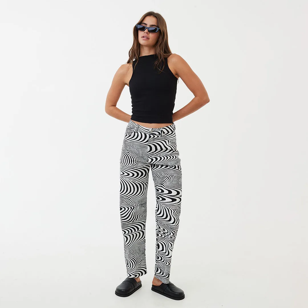 AFENDS Womens Broccoli - Wide Leg Pants - Black