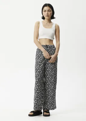 AFENDS Womens Madeline Sienna - Wide Leg Pants - Black Floral