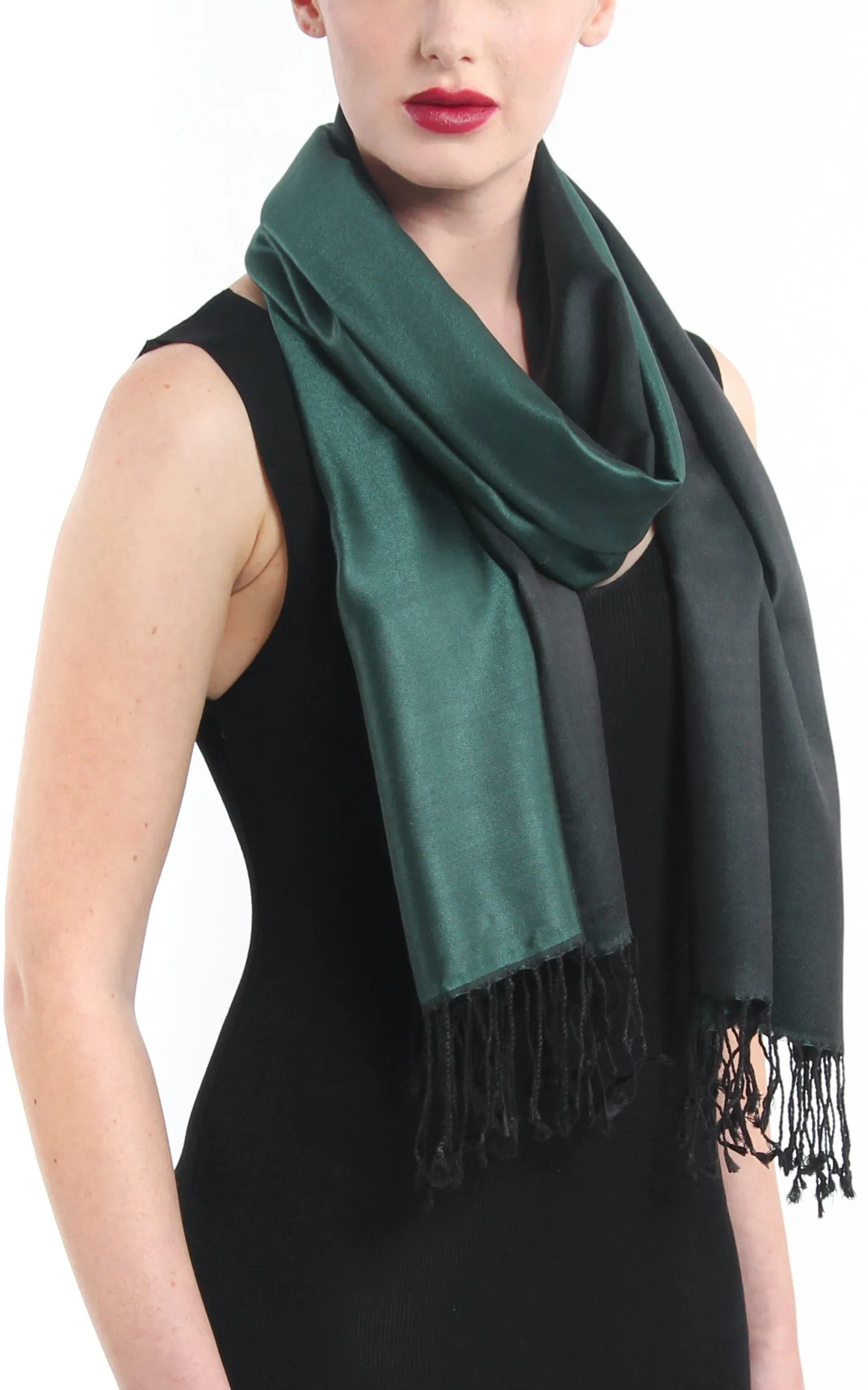 Amira Green Silk Scarf - TTM267