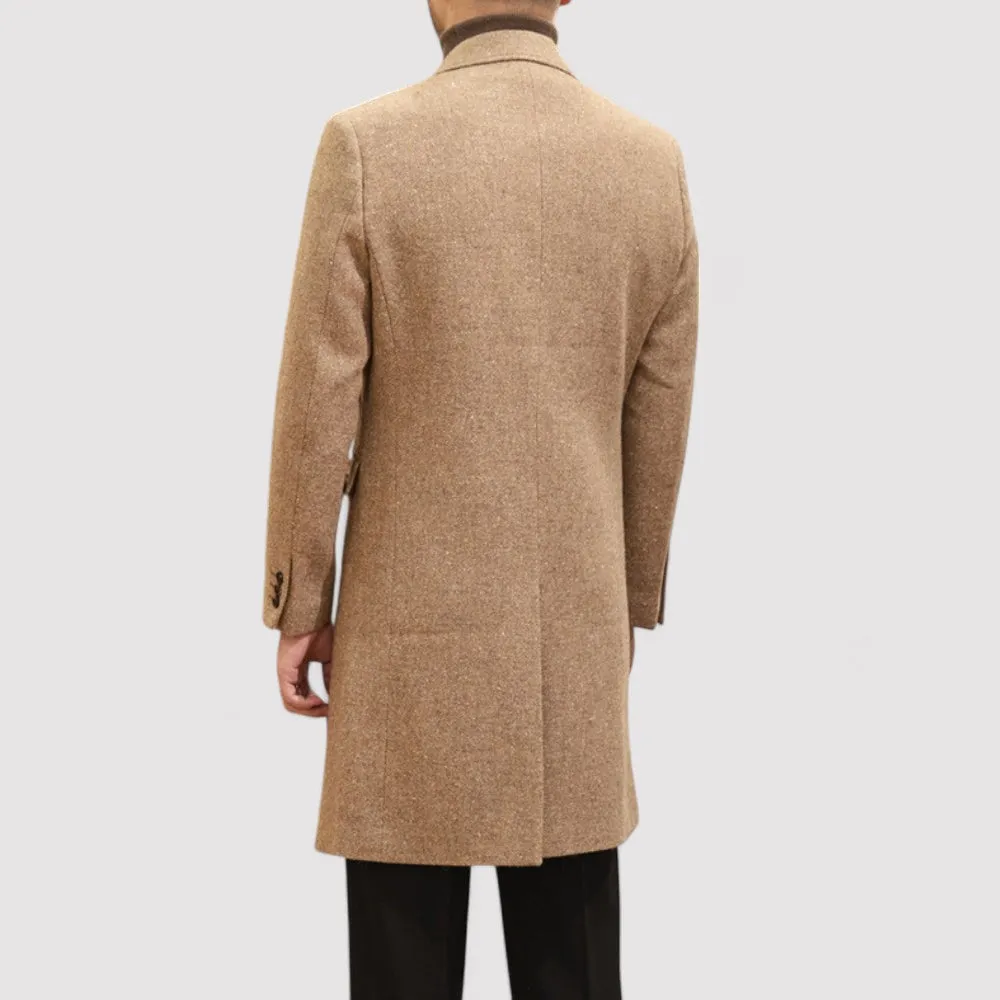 Ancien | Men's Italian Warm Double-Breasted Wool Coat