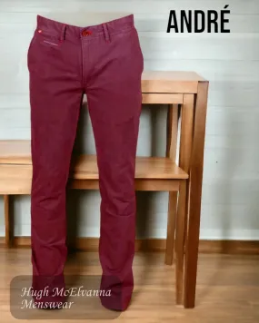 Andre TRENT Burgundy Chino