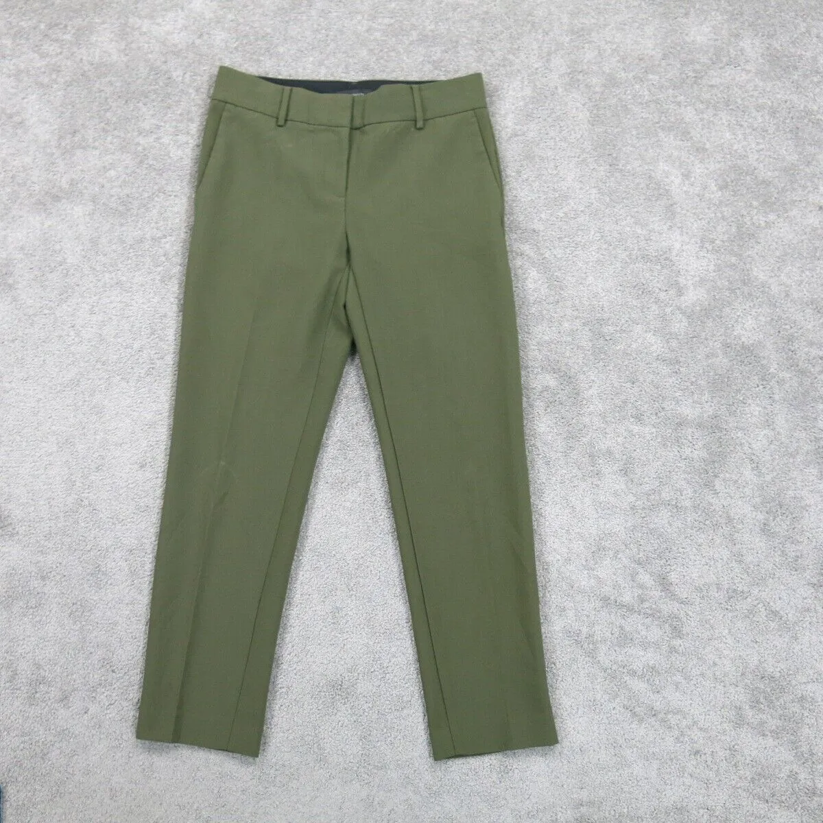 ANN Taylor Womens Chino Pant Straight Leg Mid Rise Pockets Green Size 2