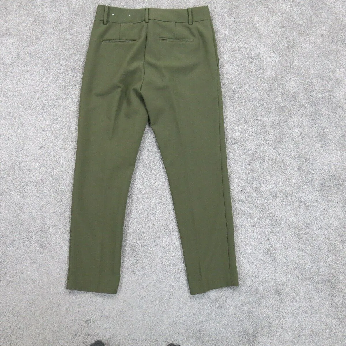 ANN Taylor Womens Chino Pant Straight Leg Mid Rise Pockets Green Size 2