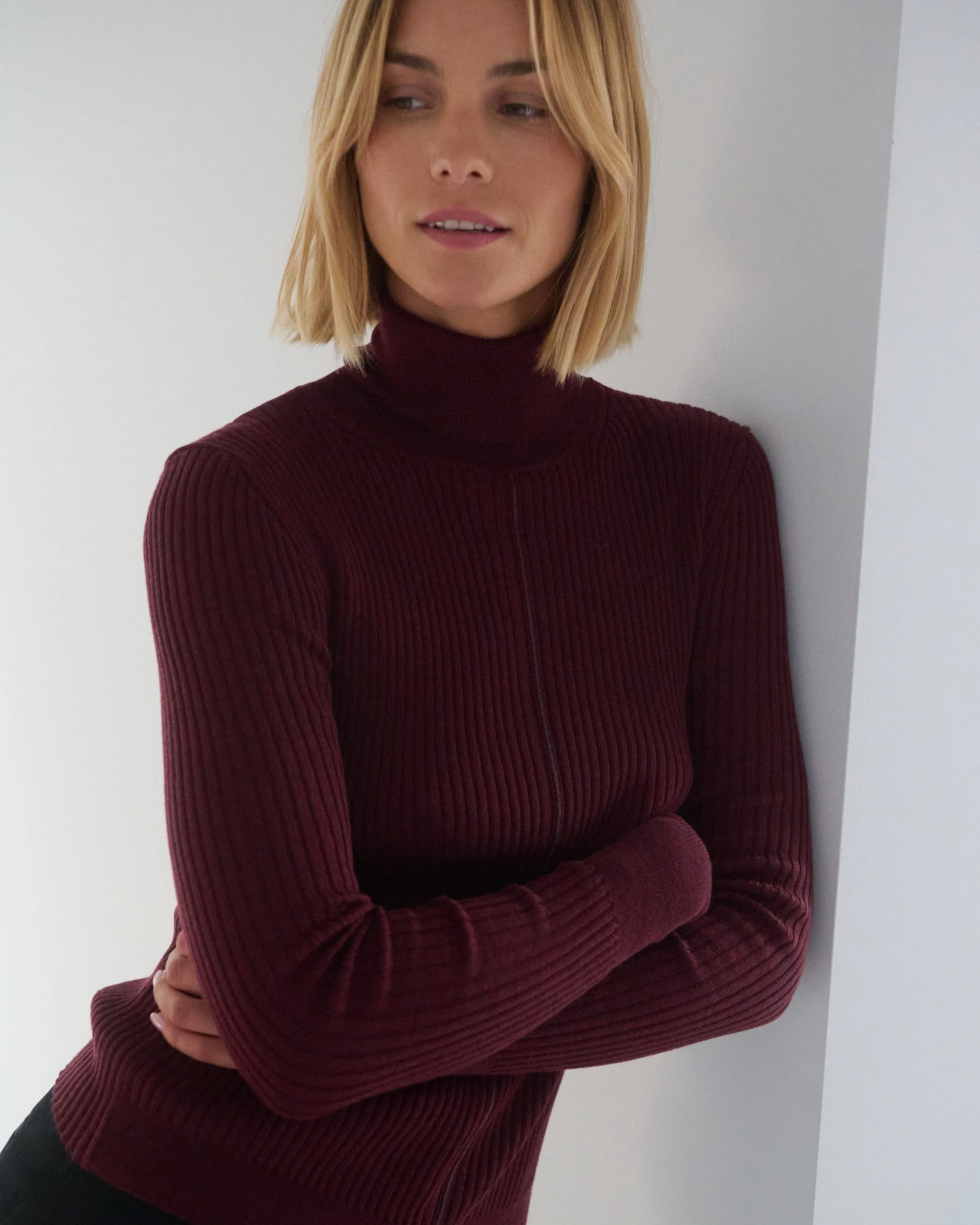 Austė: Hellebore Merino Wool Turtleneck