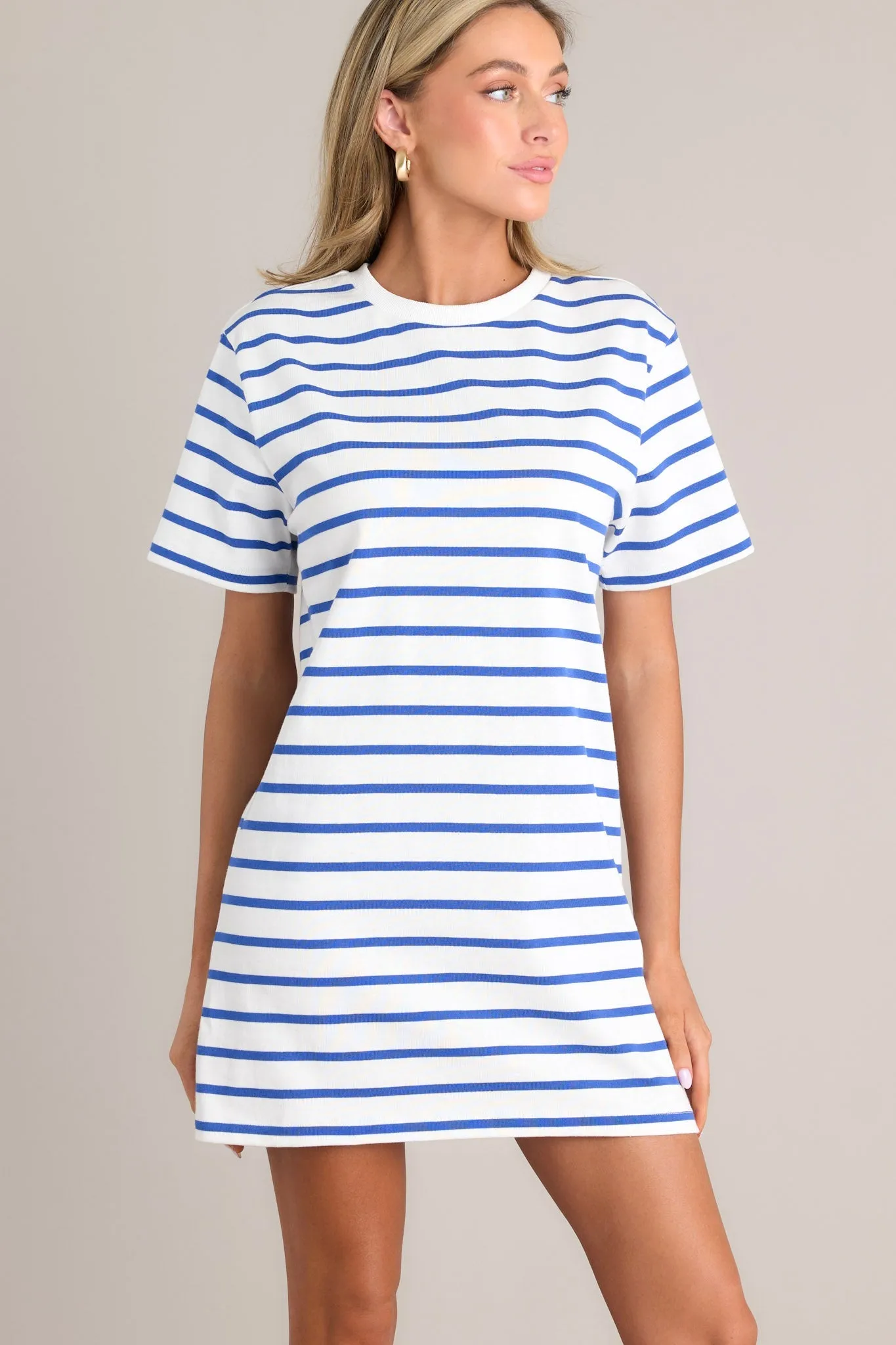 Authentic Moments Blue Stripe T-Shirt Dress