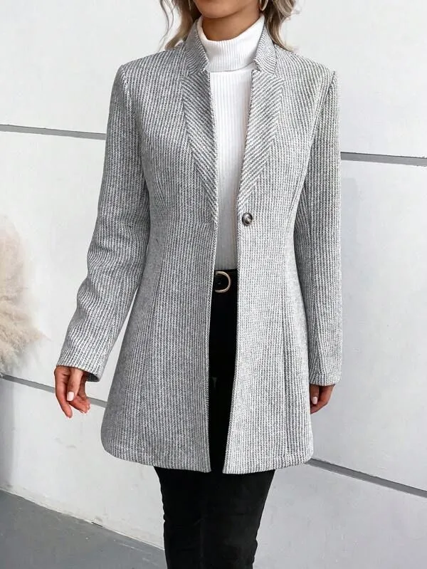 Ava™ - Classic Buttoned Blazer Coat