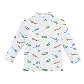 Baby Club Chic Airplanes Printed Turtleneck