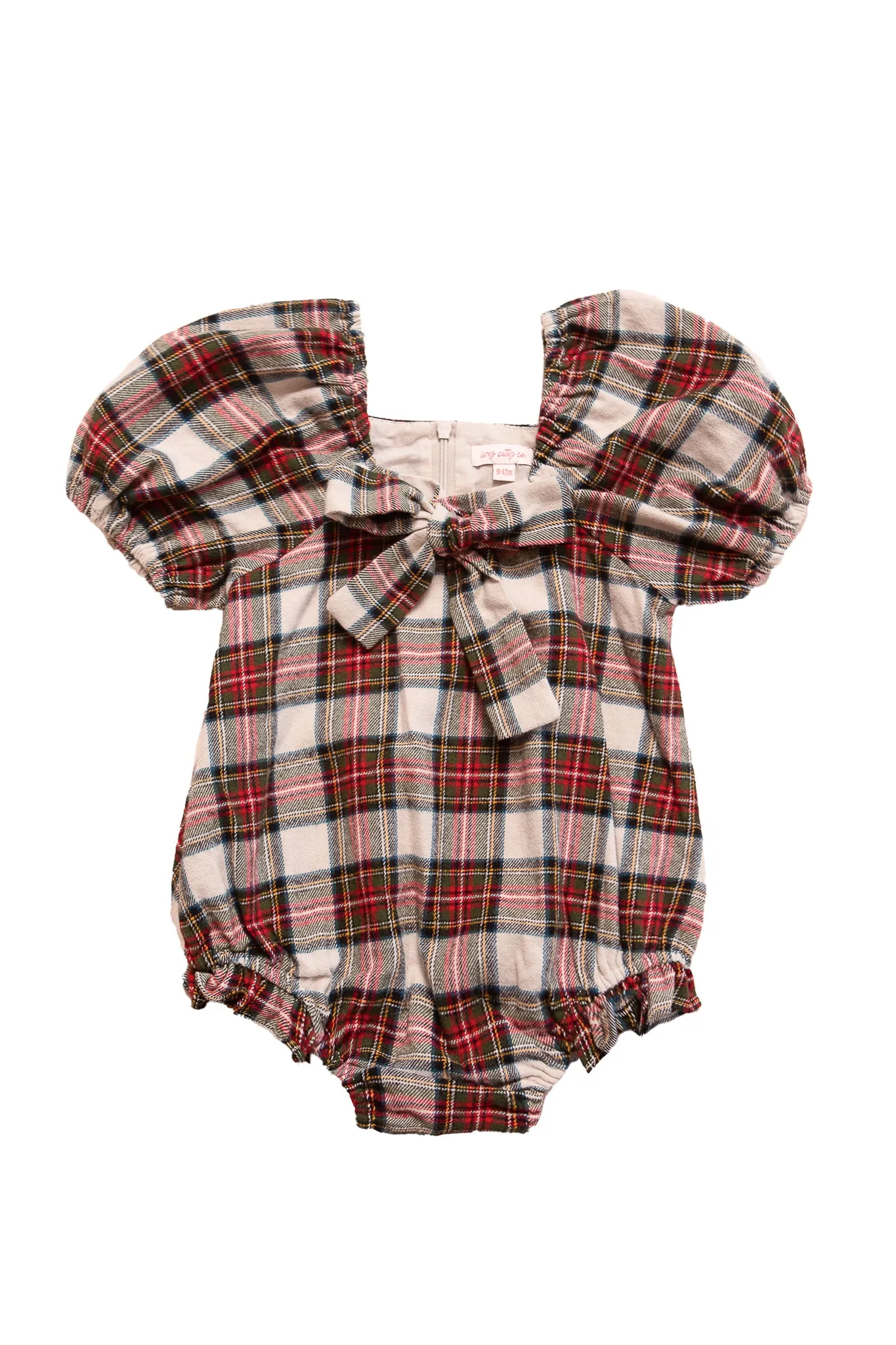 Baby Merry Romper in Holiday Plaid - FINAL SALE