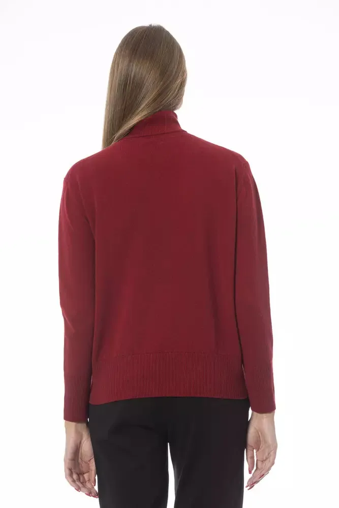 Baldinini Trend Red Wool Sweater