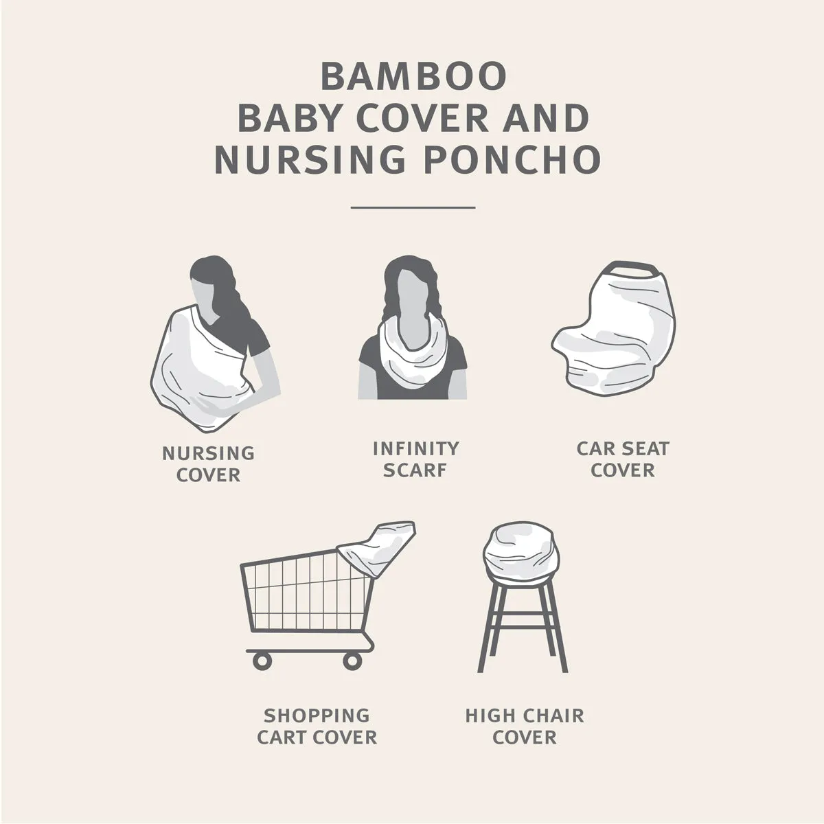 Bamboo Baby Cover & Nursing Poncho (Story Book Bear Print)