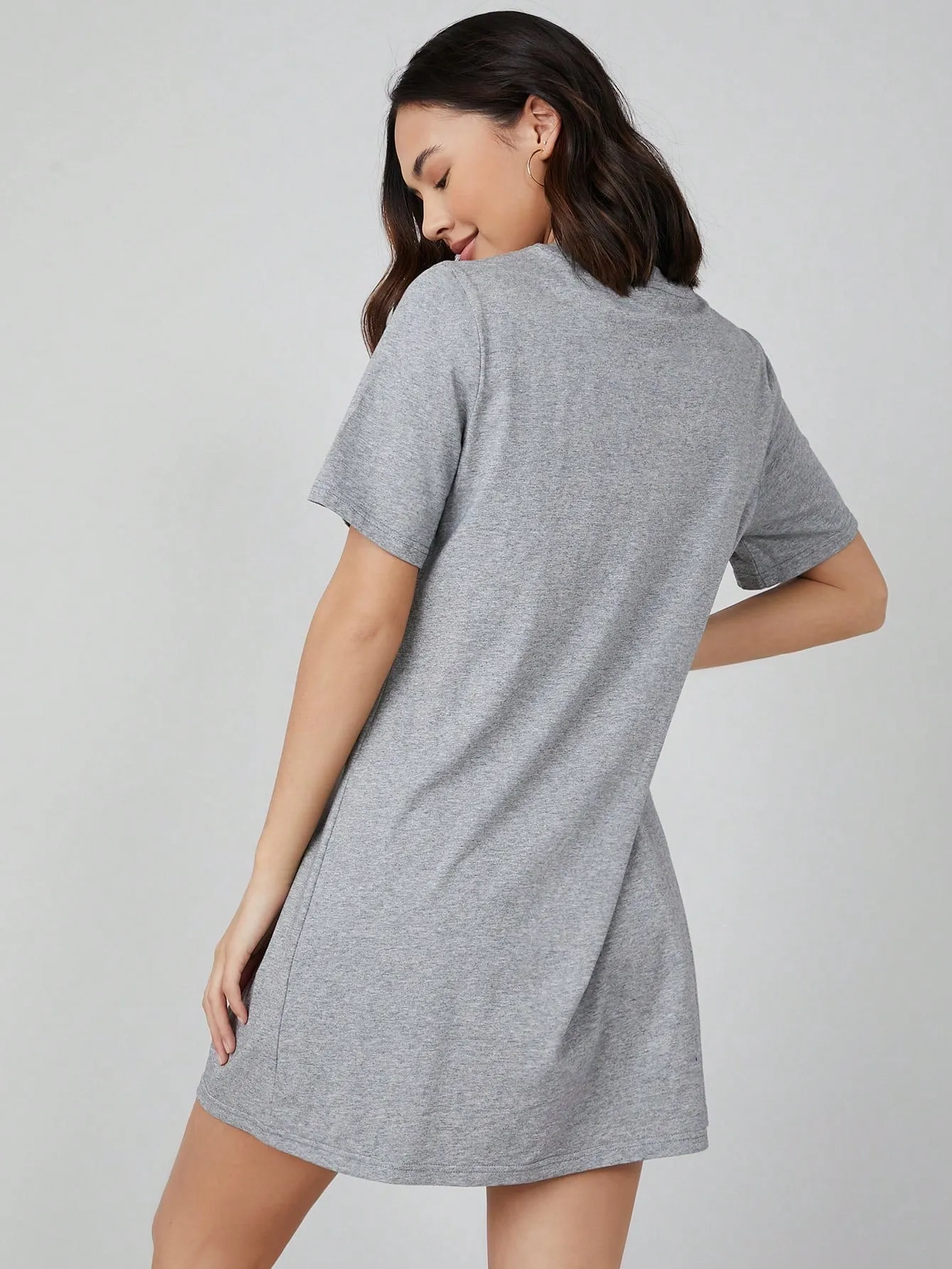 BASICS 100% Cotton Solid Tee Dress