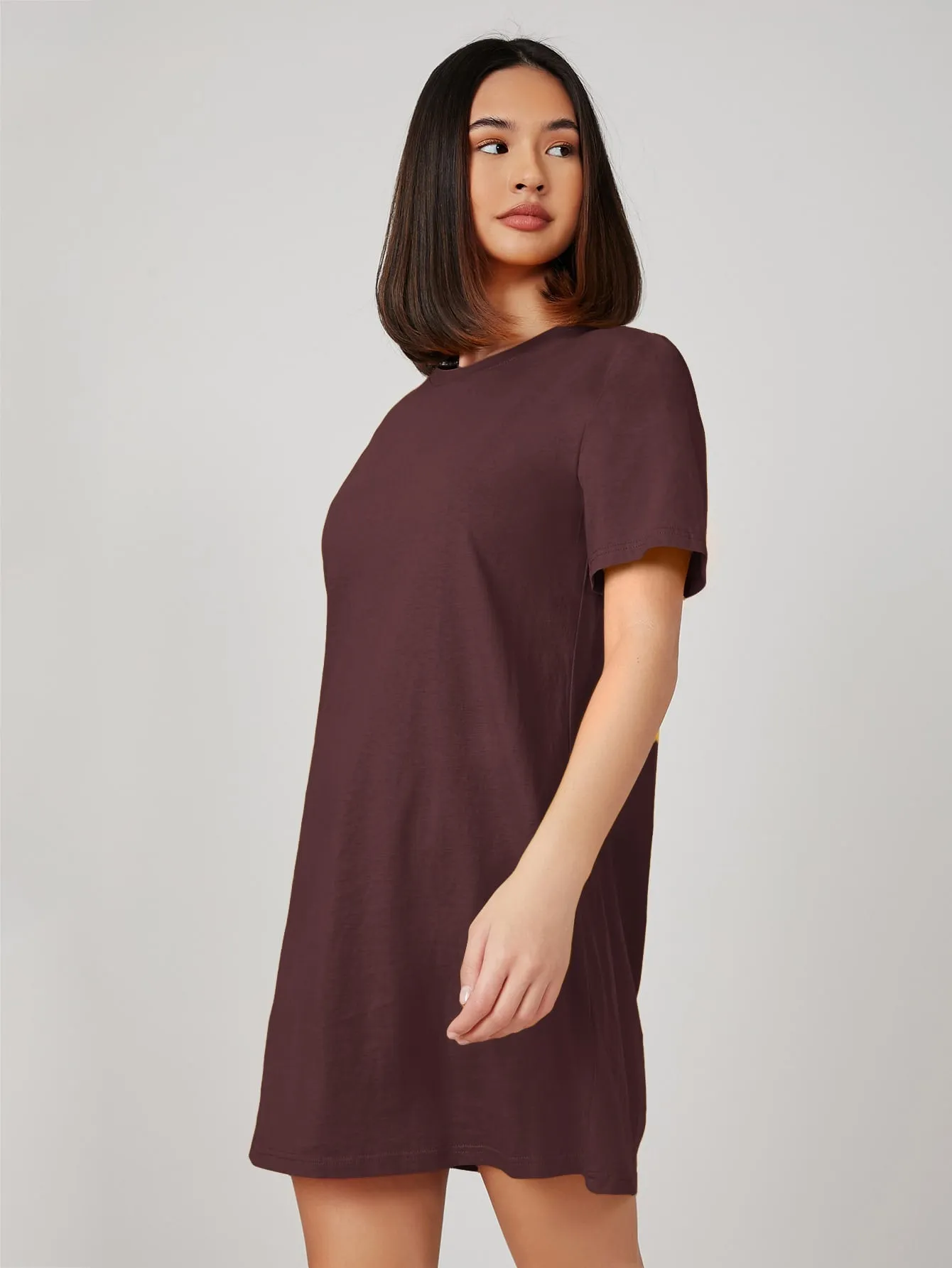 BASICS 100% Cotton Solid Tee Dress