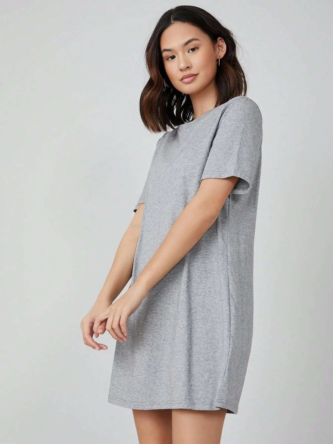 BASICS 100% Cotton Solid Tee Dress