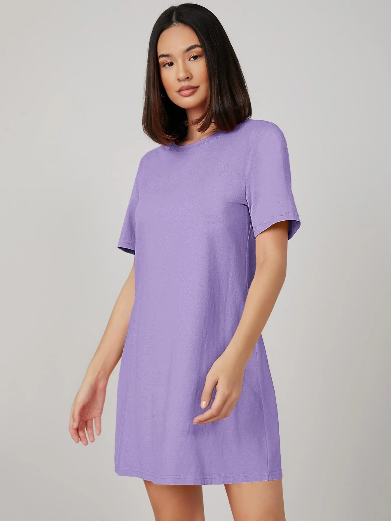 BASICS 100% Cotton Solid Tee Dress