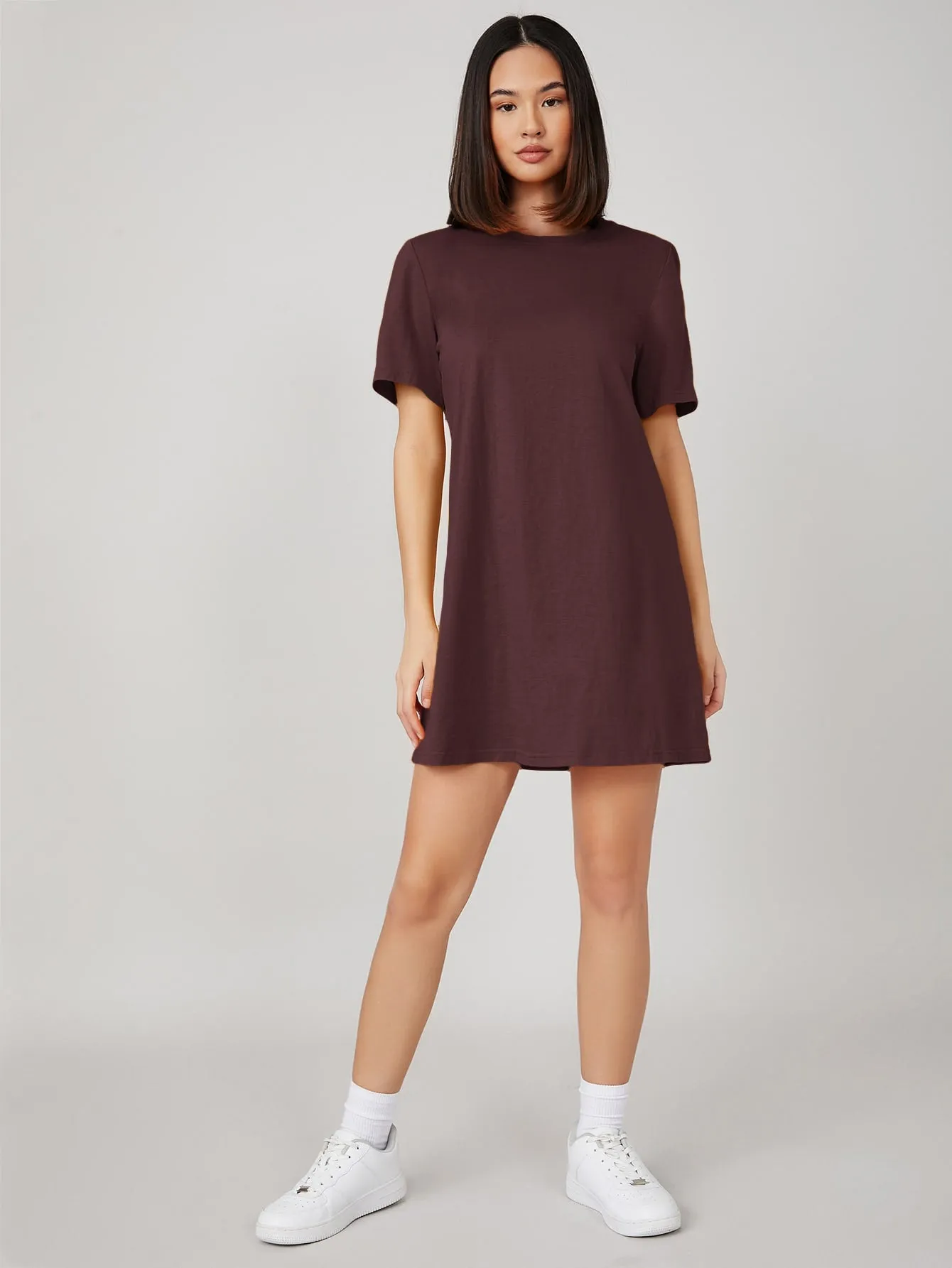 BASICS 100% Cotton Solid Tee Dress