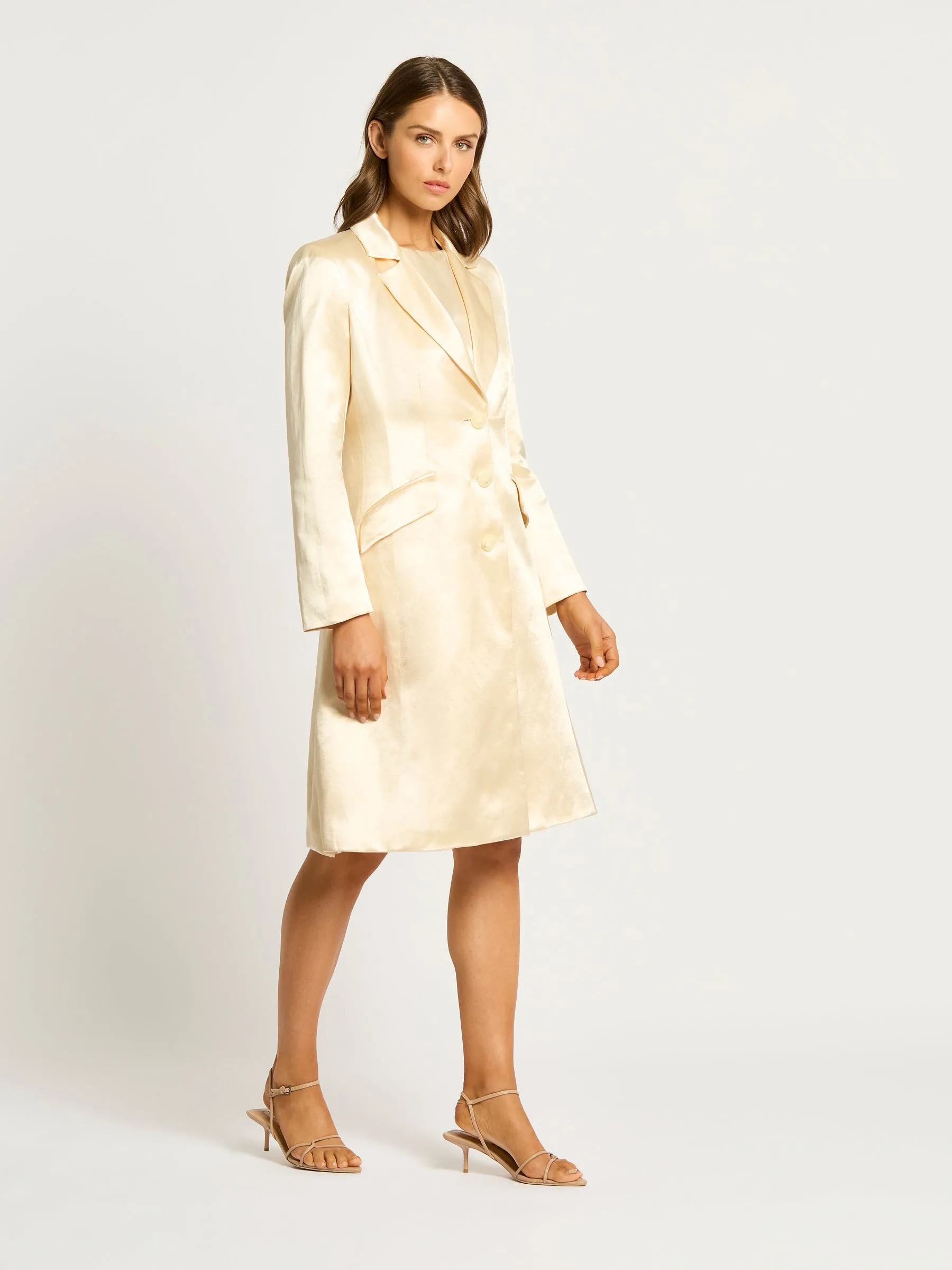 Bianca Long Jacket - Buttermilk