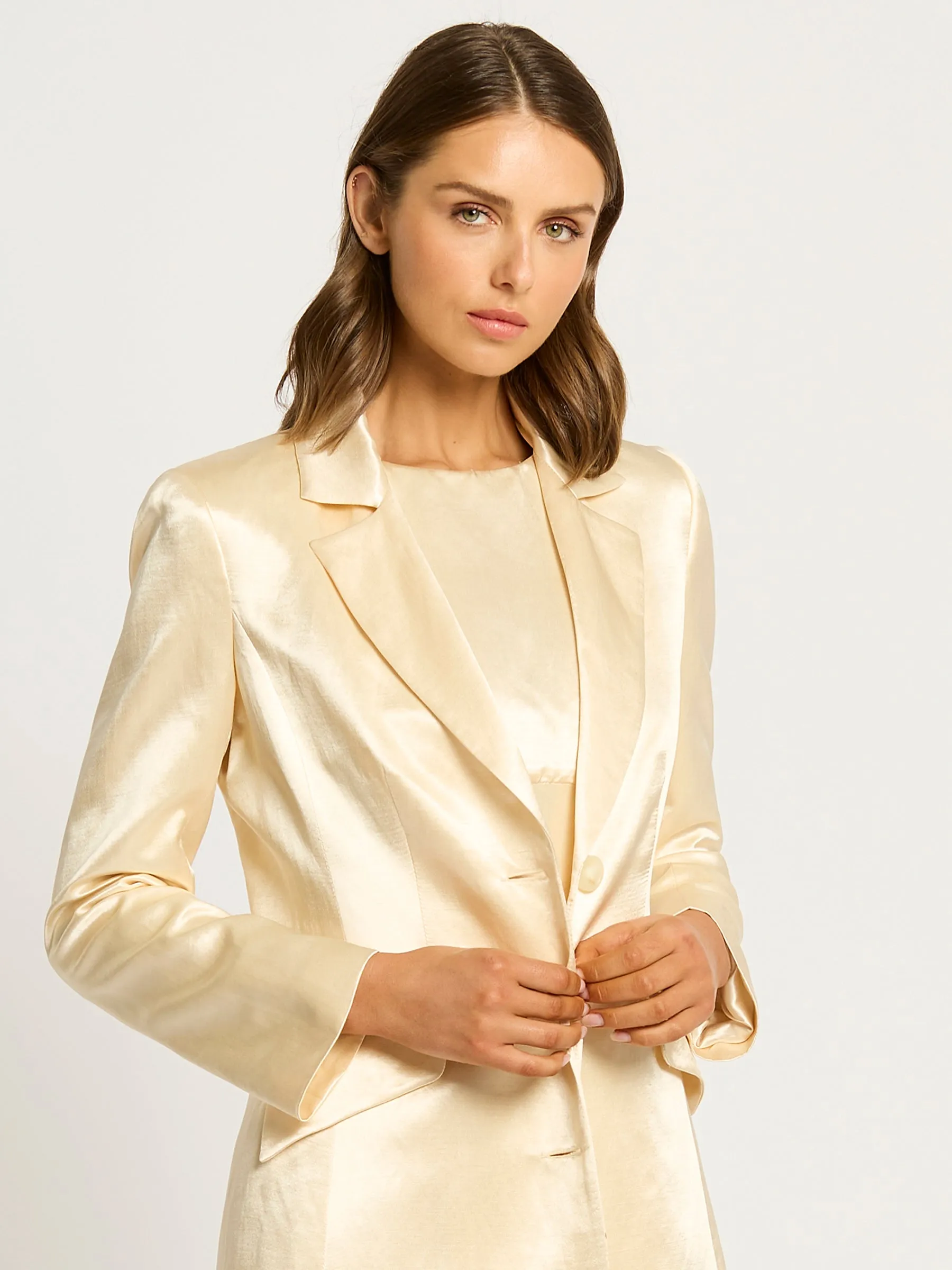 Bianca Long Jacket - Buttermilk