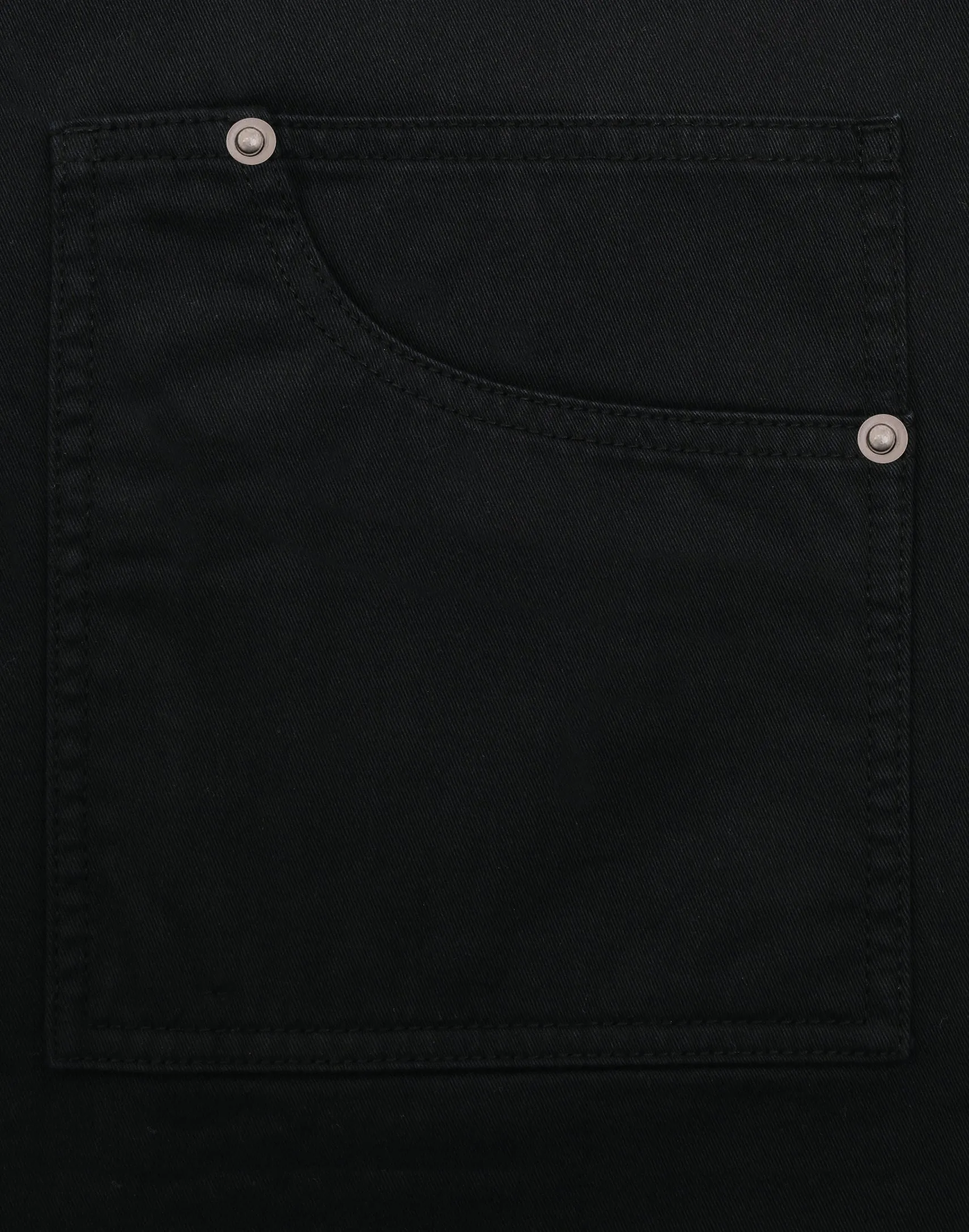 Black Cotton Chino Adjustable Bib Apron (3 Pocket)