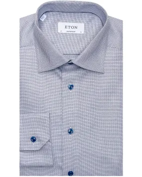 Blue Zig Zag Dress Shirt