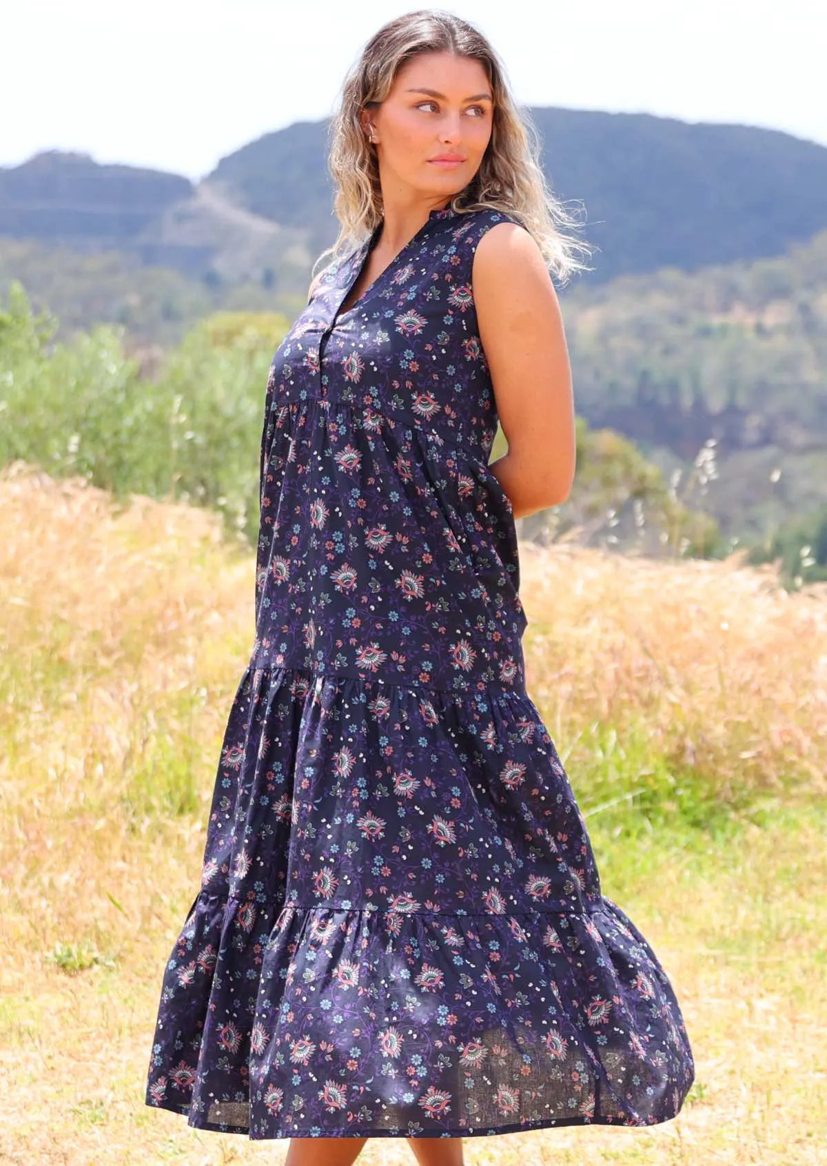 Boho Tiered Maxi Dress Eventide