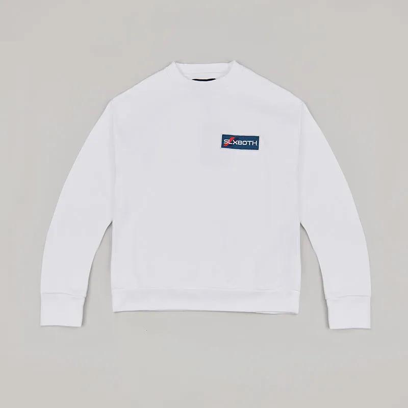 both X SECOND LAYER-CREWNECK SWEATSHIRT-WHITE