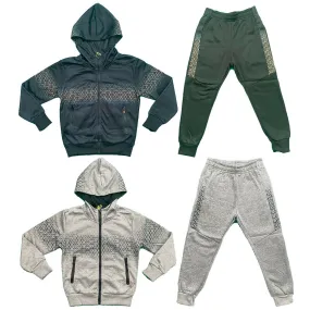 Boys Kids Tracksuit Jacket Joggers Jogging Bottoms Printed Set Winter Fleece