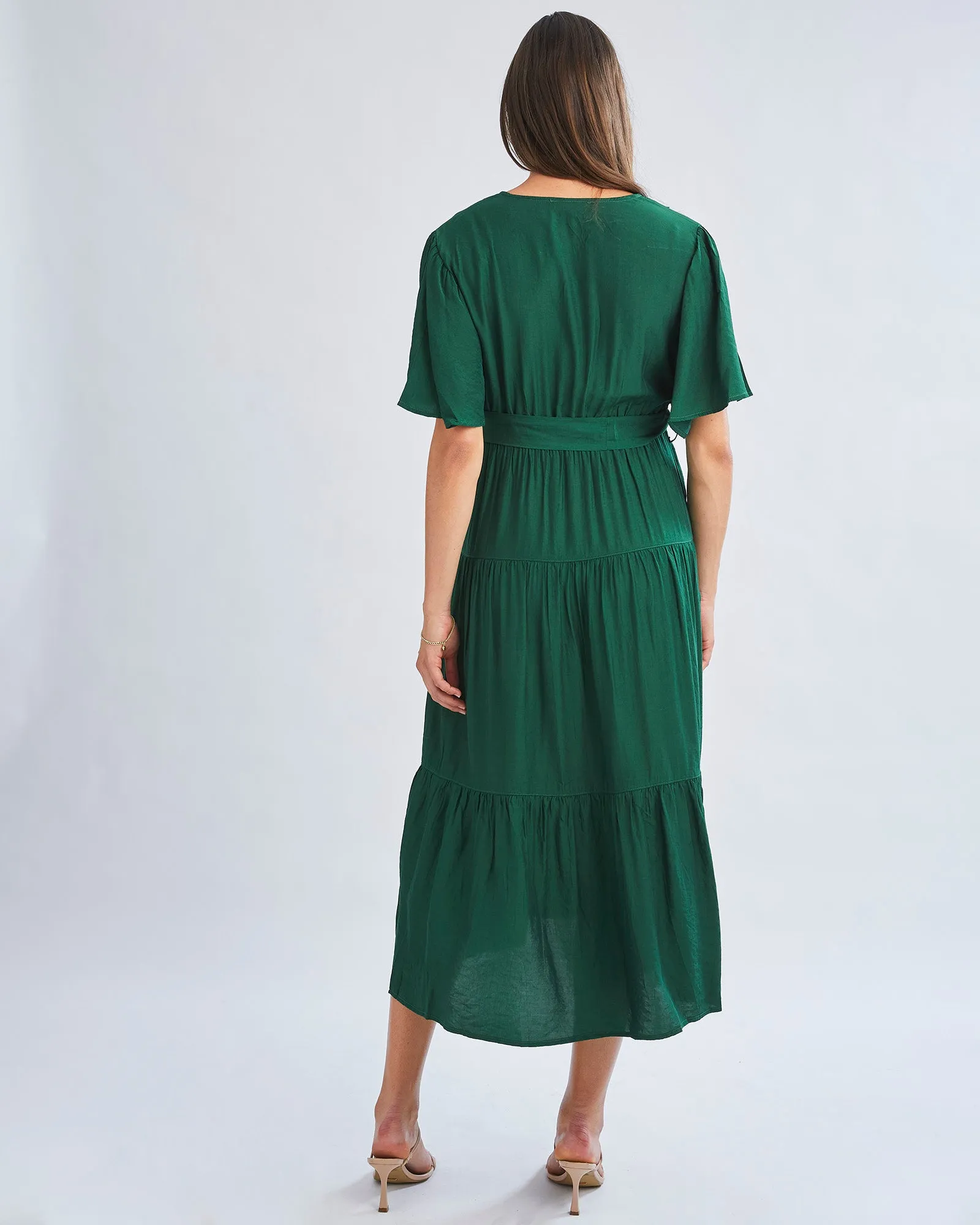 Cara Emerald Green Maternity Maxi Dress