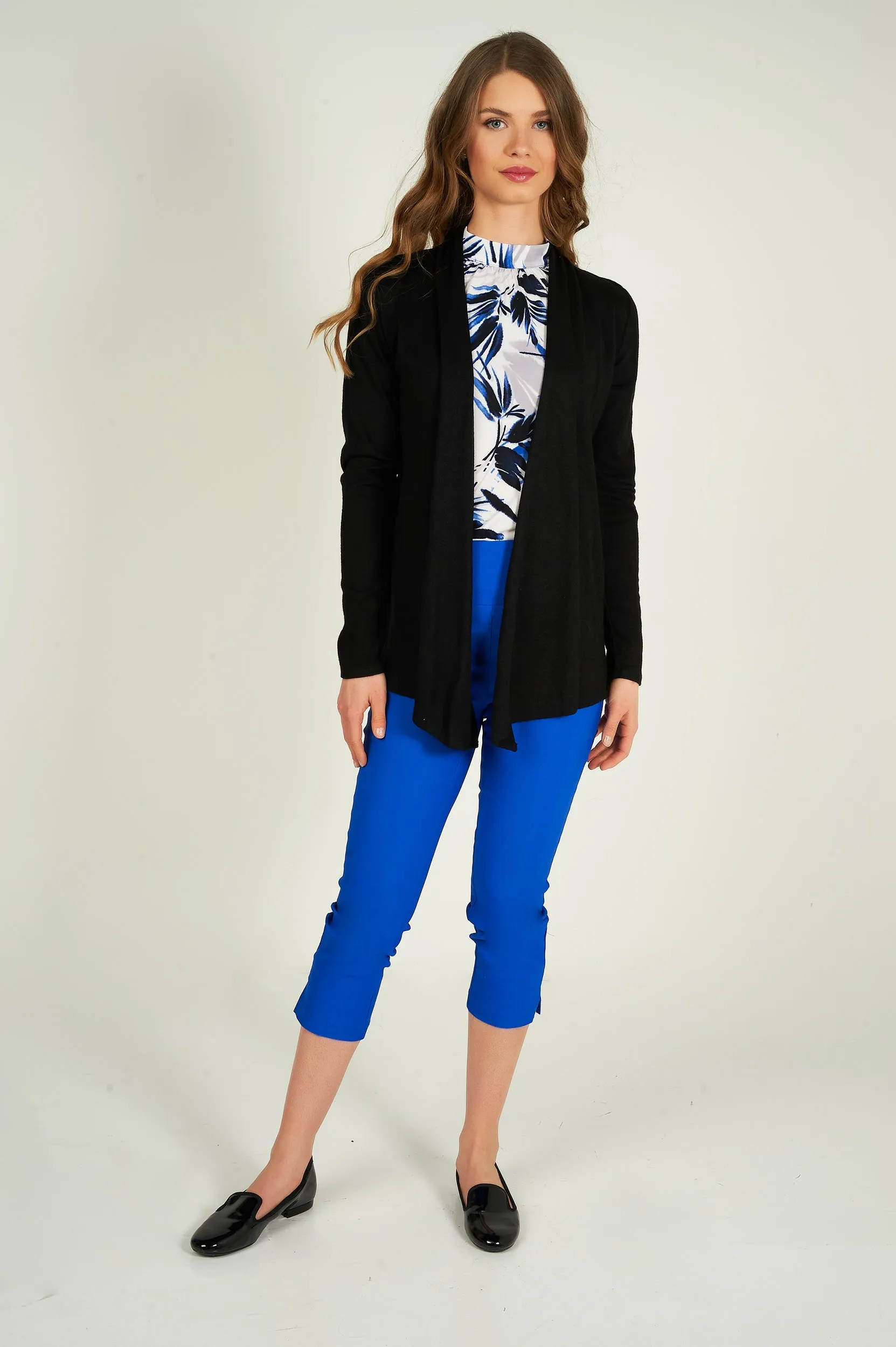 Cardigan mi-long ouvert - 13148 - (R-B3)