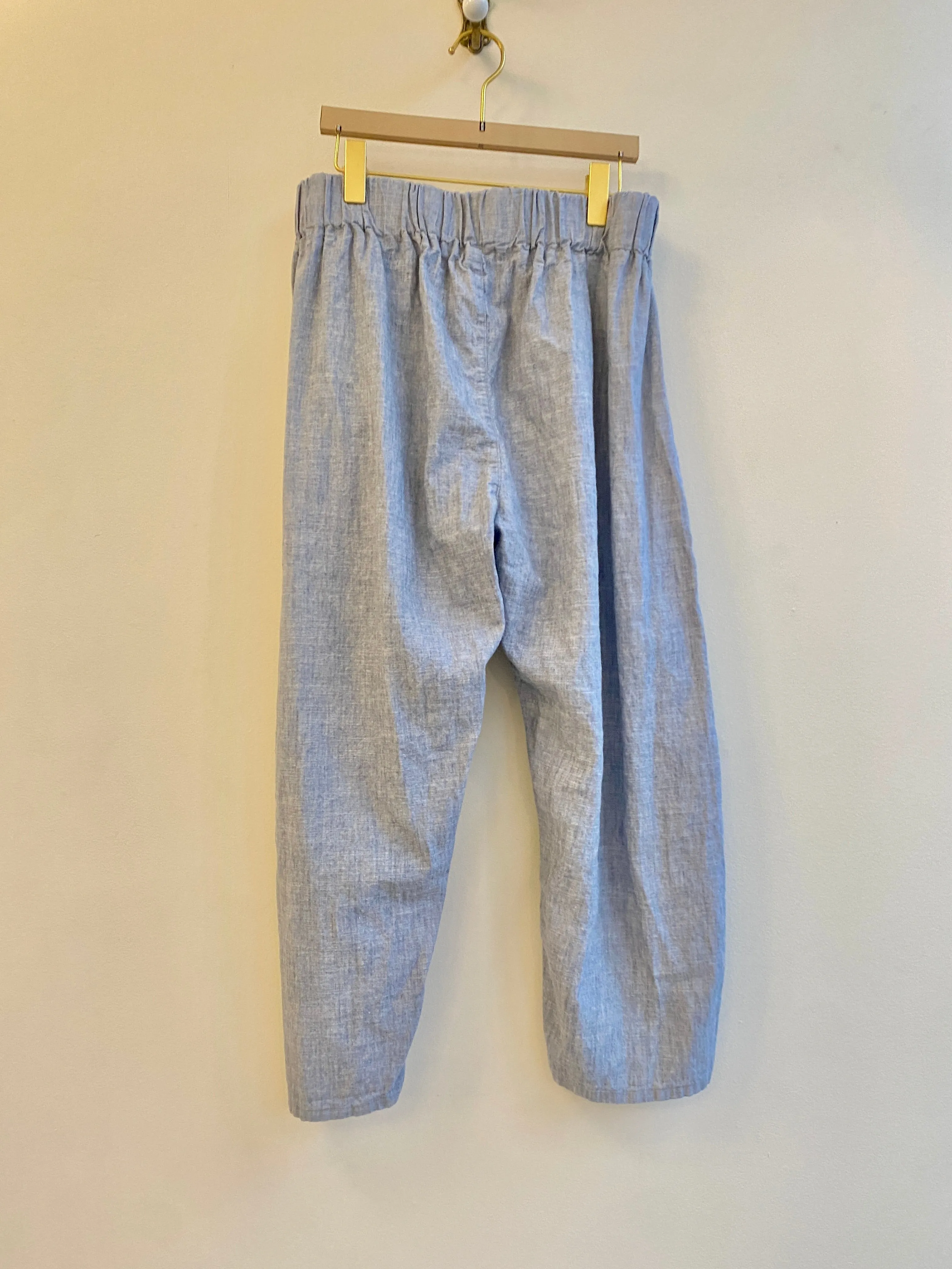 Chambray Blue Hemp/Cotton Studio Pant