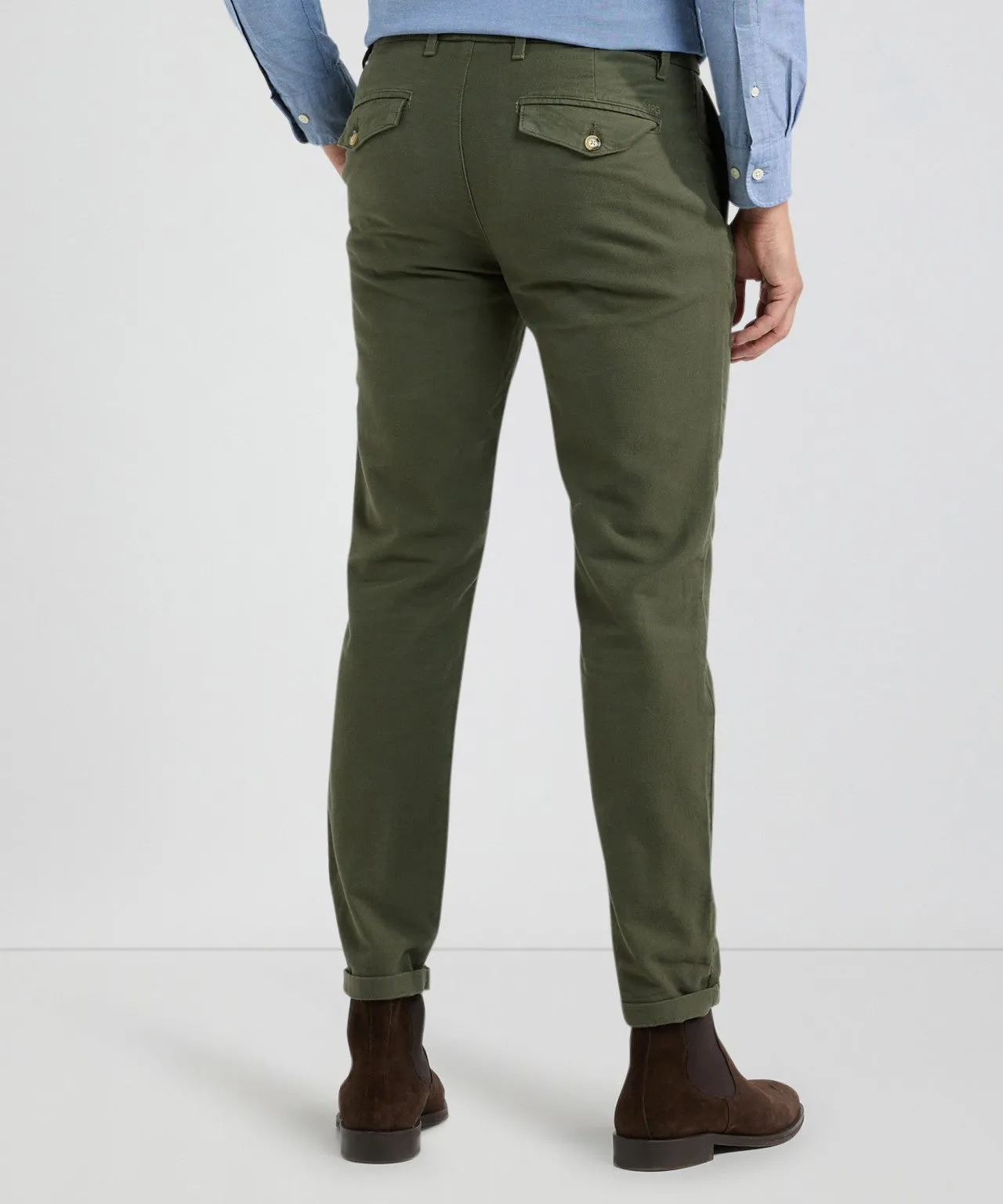 Chino Moleskin Slim Fit | Pine Green