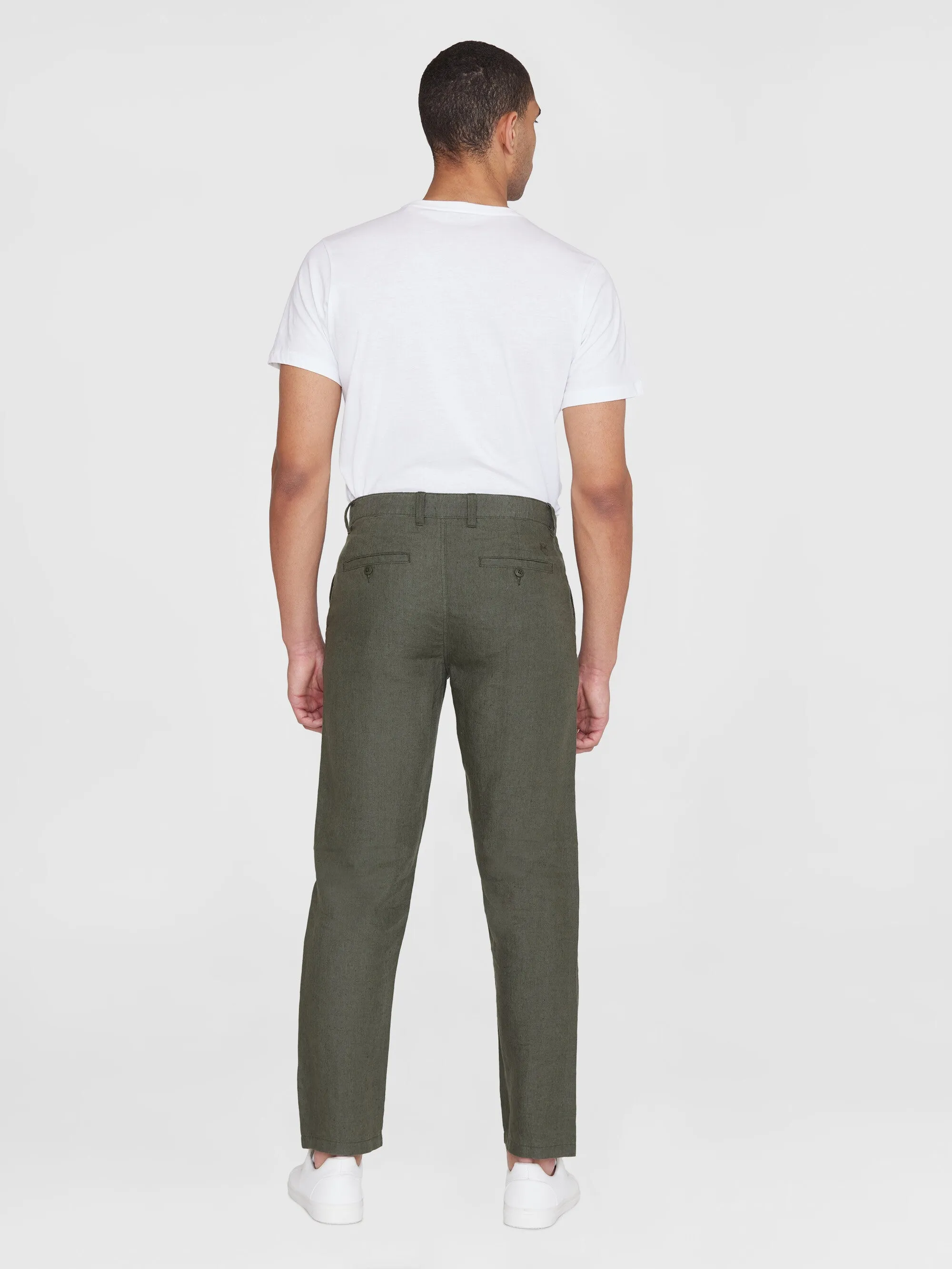 CHUCK regular linen pants - GOTS/Vegan - Burned Olive