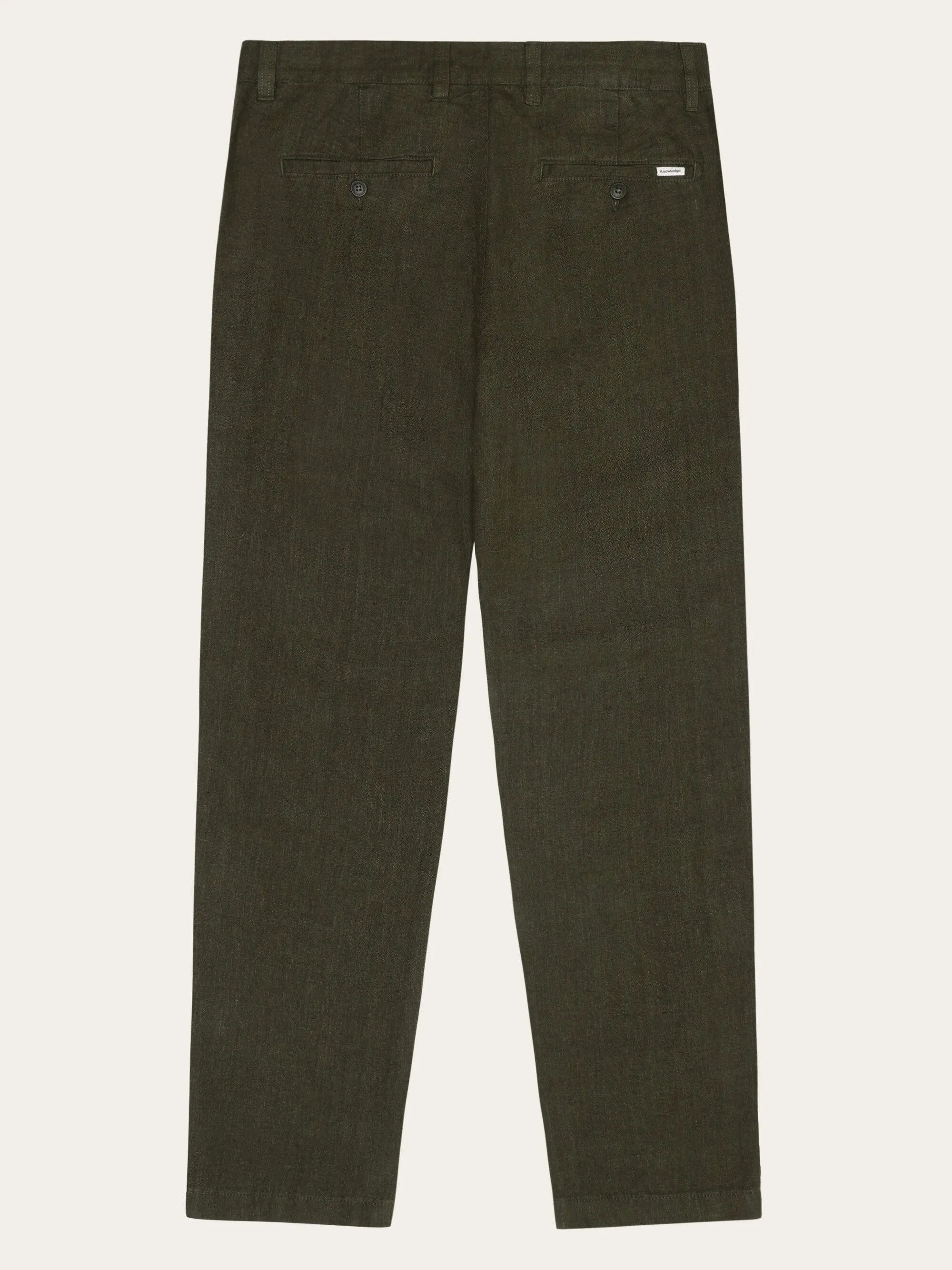 CHUCK regular linen pants - GOTS/Vegan - Burned Olive