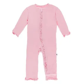 Classic Ruffle Coverall with Zipper in Lotus