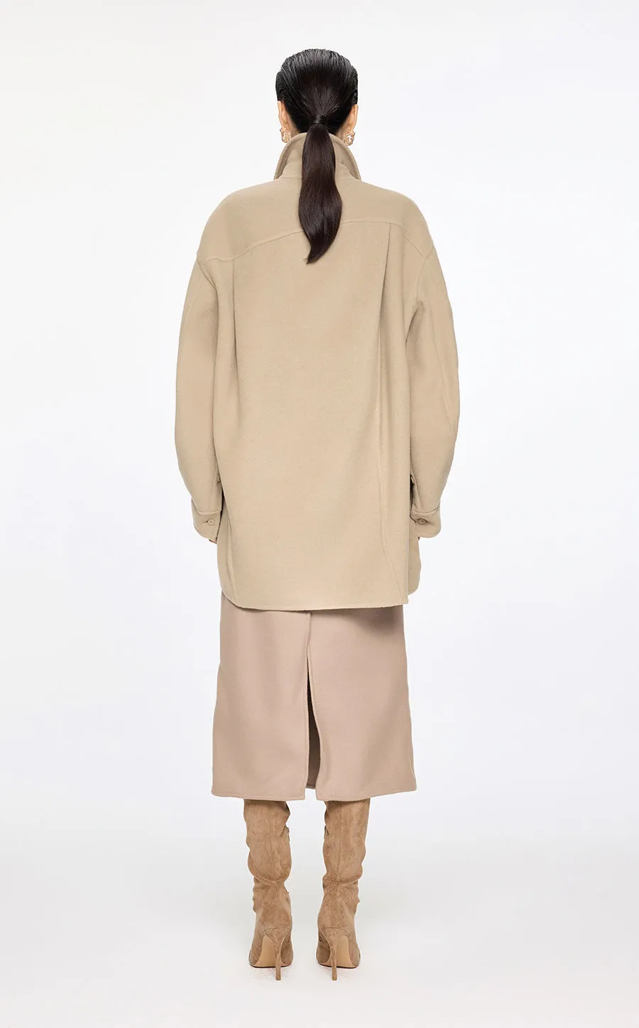 Coat / JNBY Irregular Oversize Wool-Blend Coat