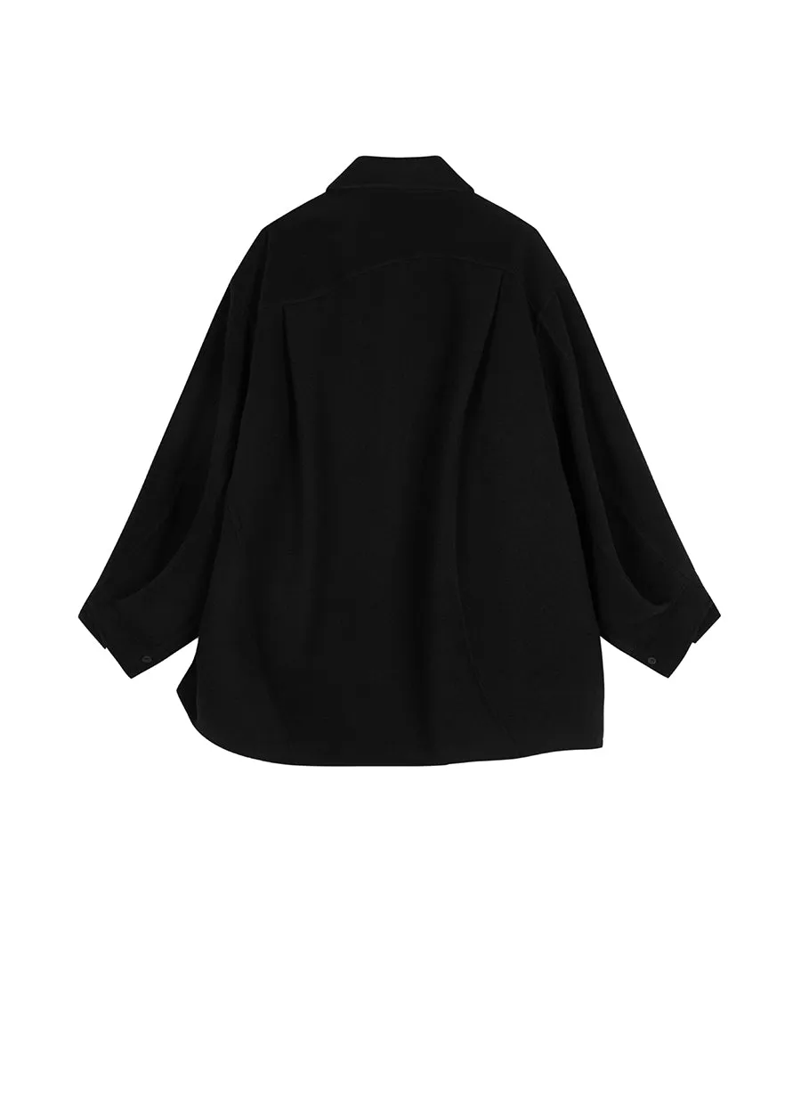 Coat / JNBY Irregular Oversize Wool-Blend Coat