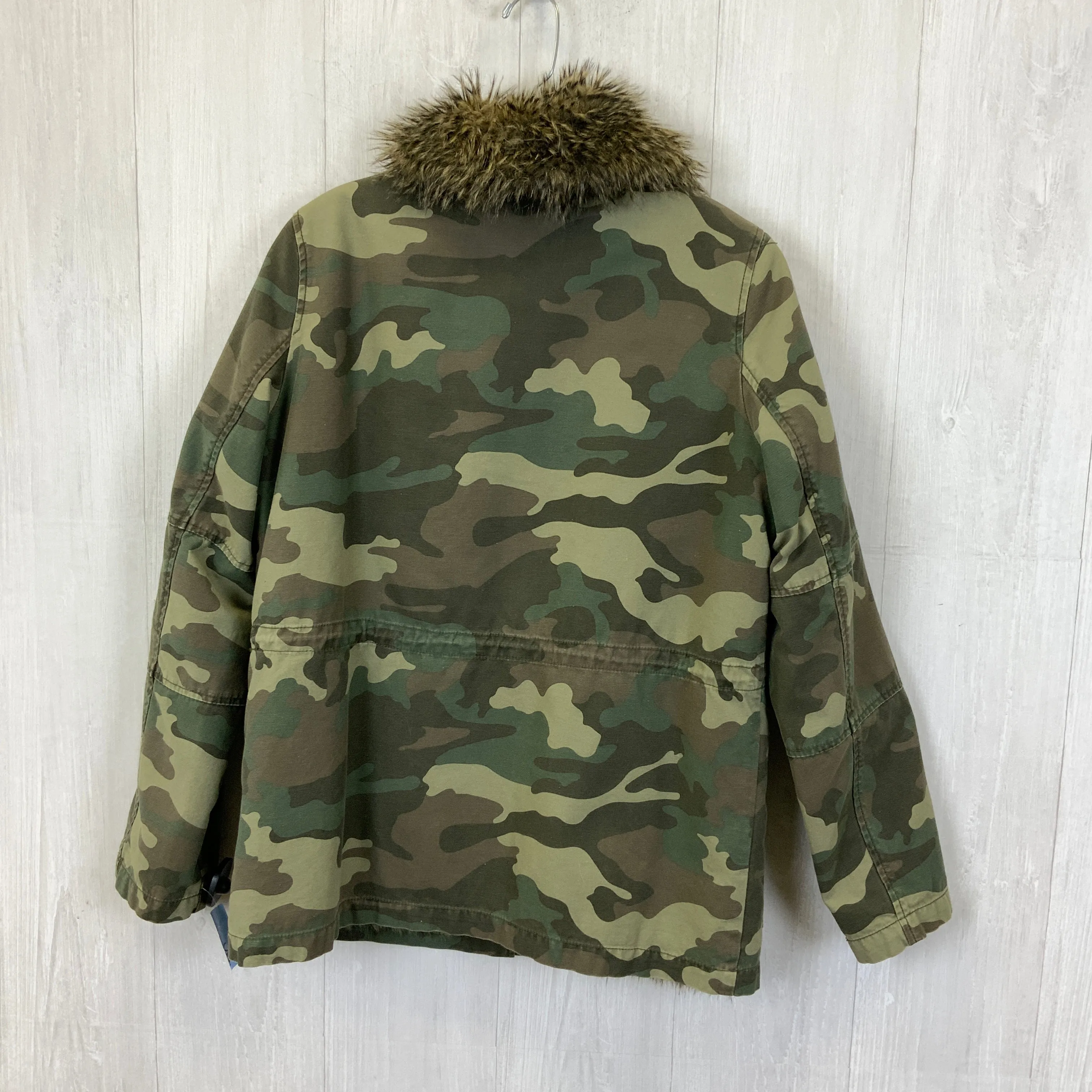 Coat Parka By Top Shop In Camouflage Print, Size: M