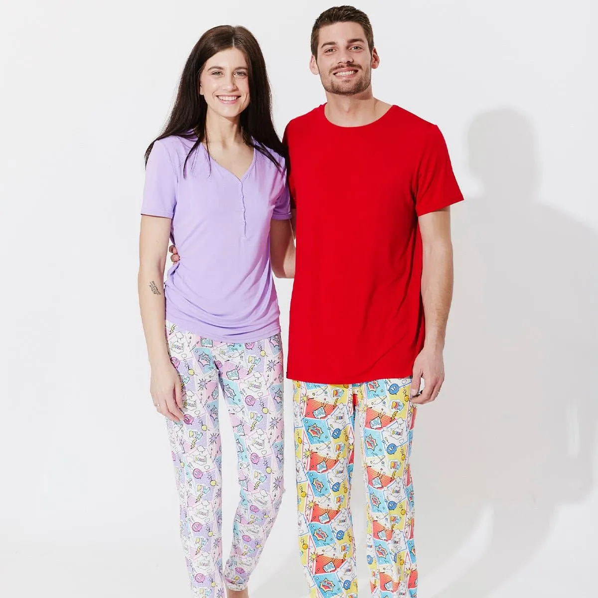 Comic Hero Bamboo Men's Pajama Set