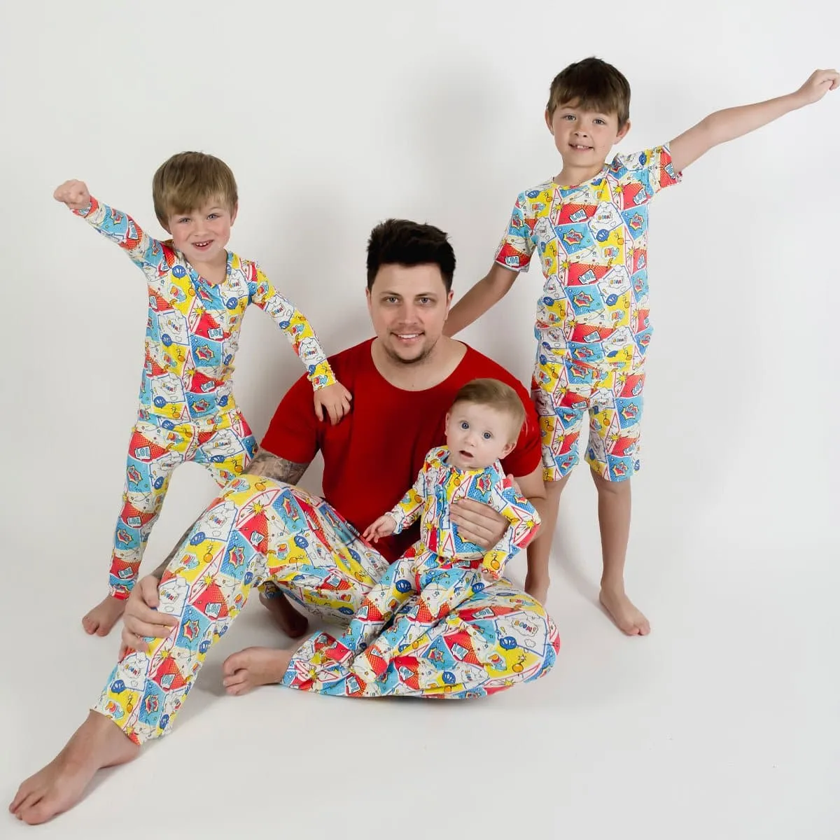 Comic Hero Bamboo Men's Pajama Set