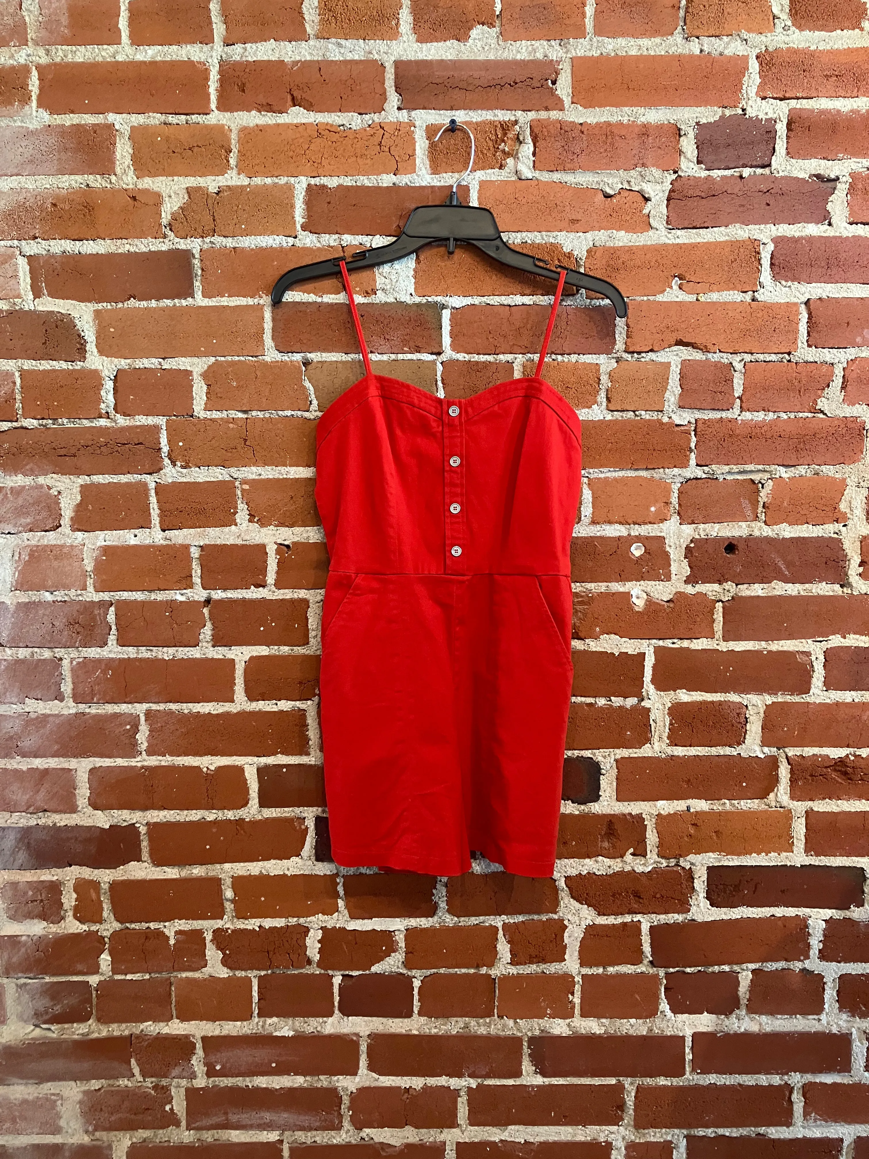 Copper Key Red Romper-Size Small